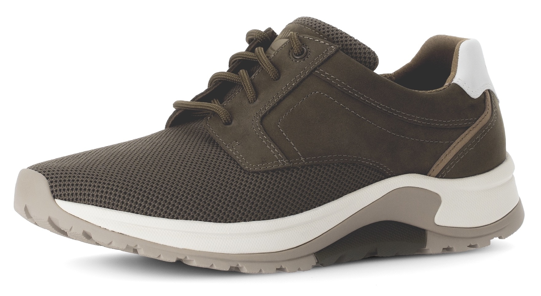 Gabor Rollingsoft Keilsneaker, Freizeitschuh, Halbschuh, Schnürschuh mit Ziernähten, G-Weite