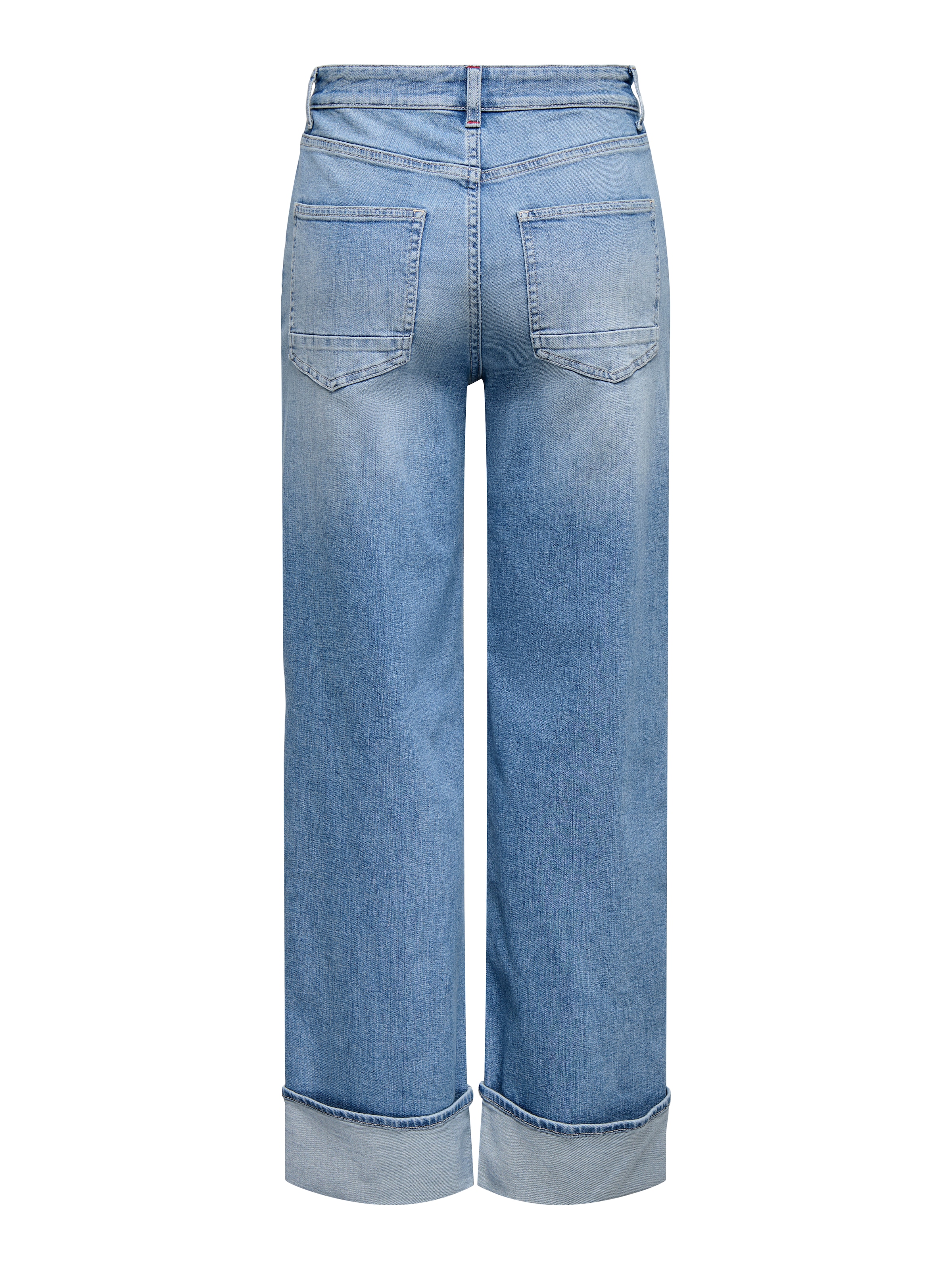 ONLY High-waist-Jeans »ONLMERCER HW WIDE FOLD UP DNM REA330NOOS« Baumwollmischung, high waist, wide fit
