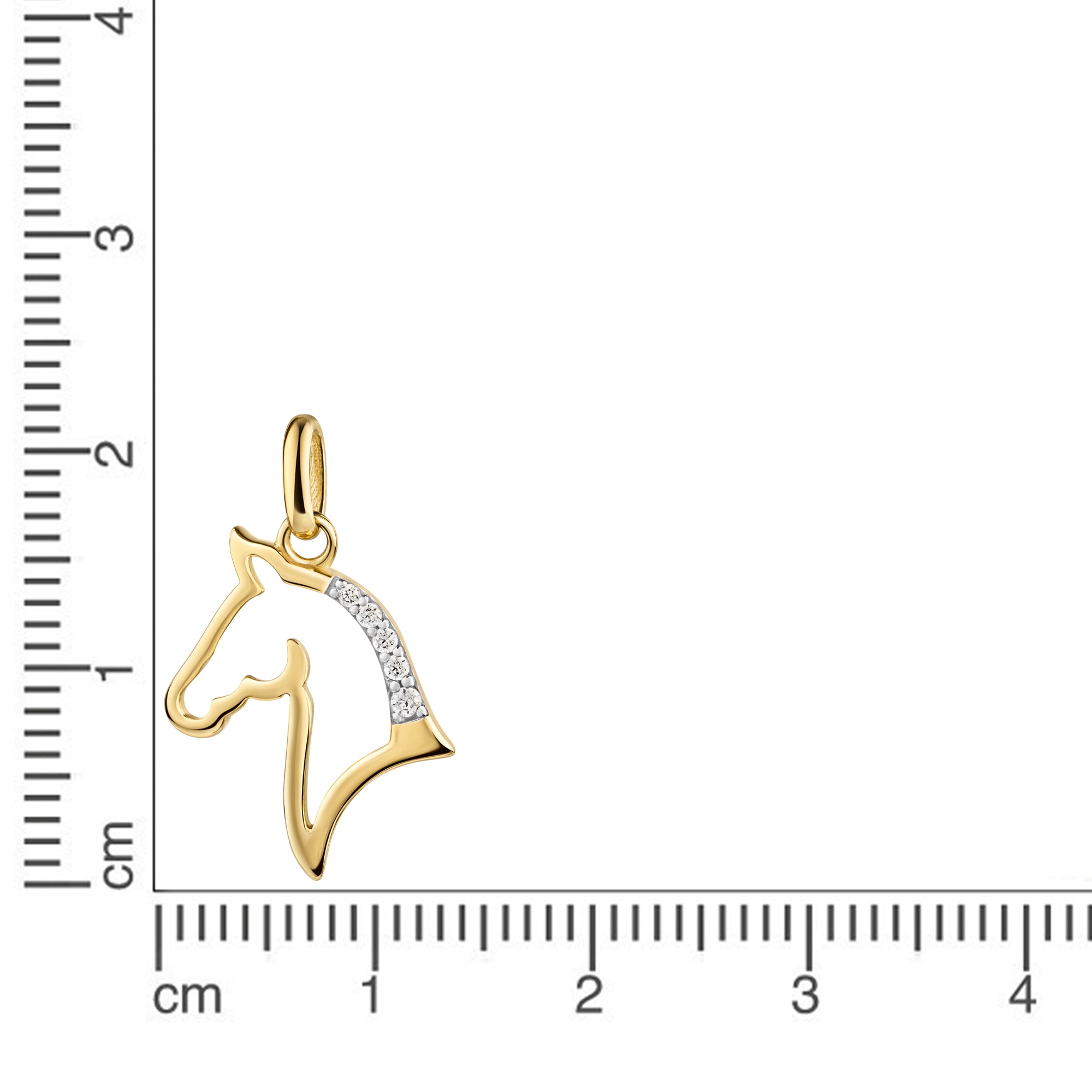 Firetti Kettenanhänger »Schmuck Geschenk Gold 333 Halsschmuck Anhänger Pferd«  mit Zirkonia (synth.)