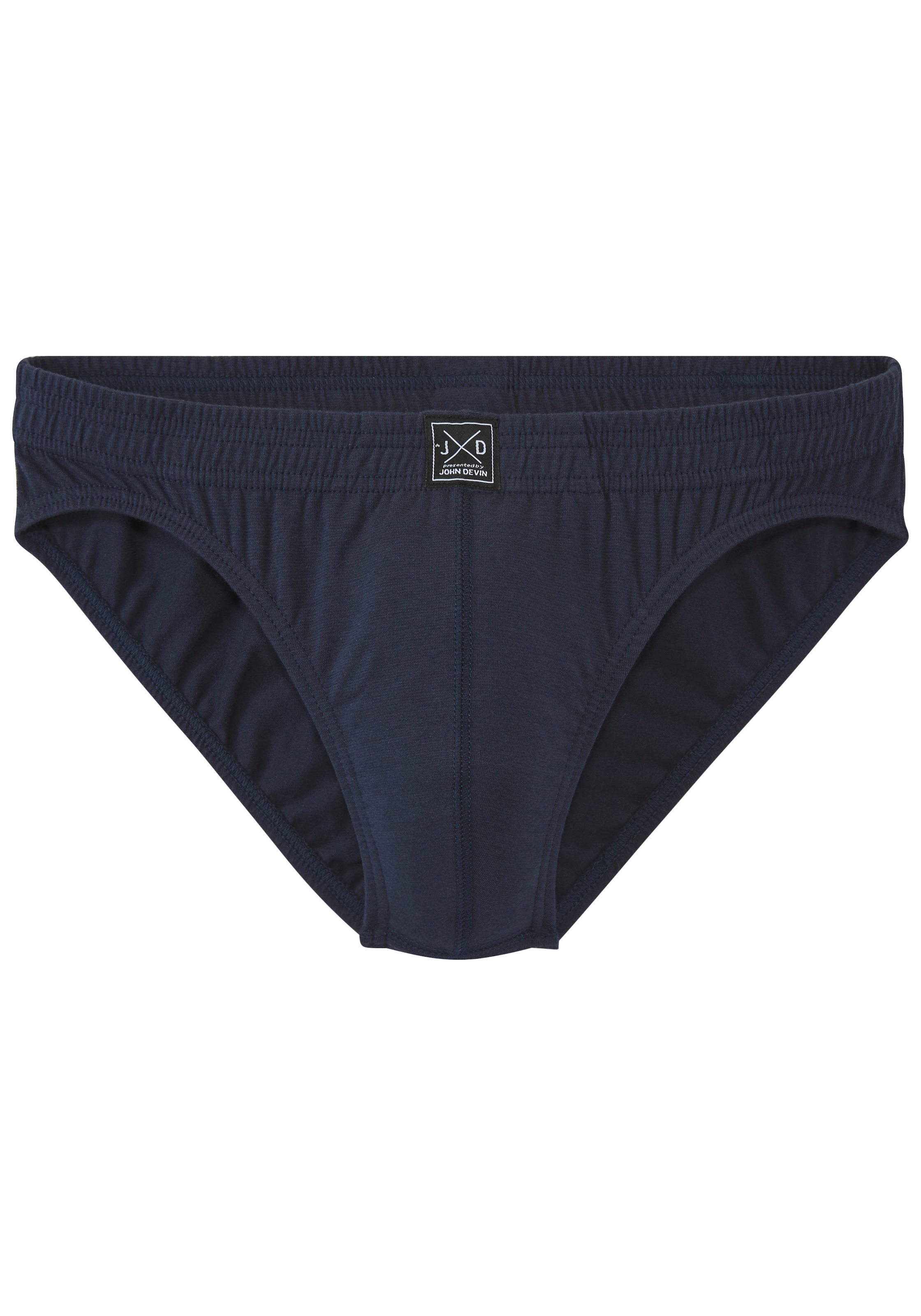 John Devin Slip Box, 7 Stk. aus elastischer Baumwollmischung, mit Logoschriftzug im Bund
