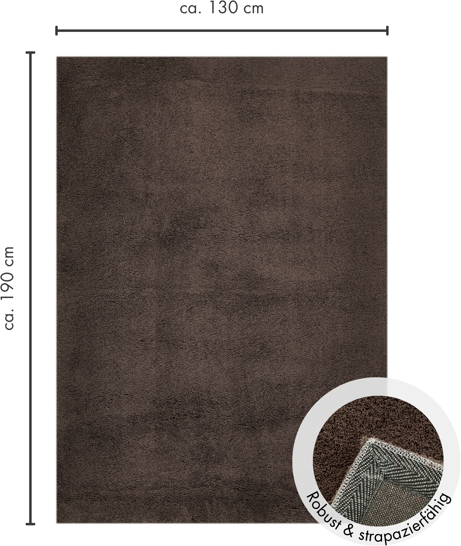Andiamo Teppich »San Paolo«, rechteckig, 27 mm Höhe, Uni Farben, weiche Qualität, ideal im Wohnzimmer & Schlafzimmer