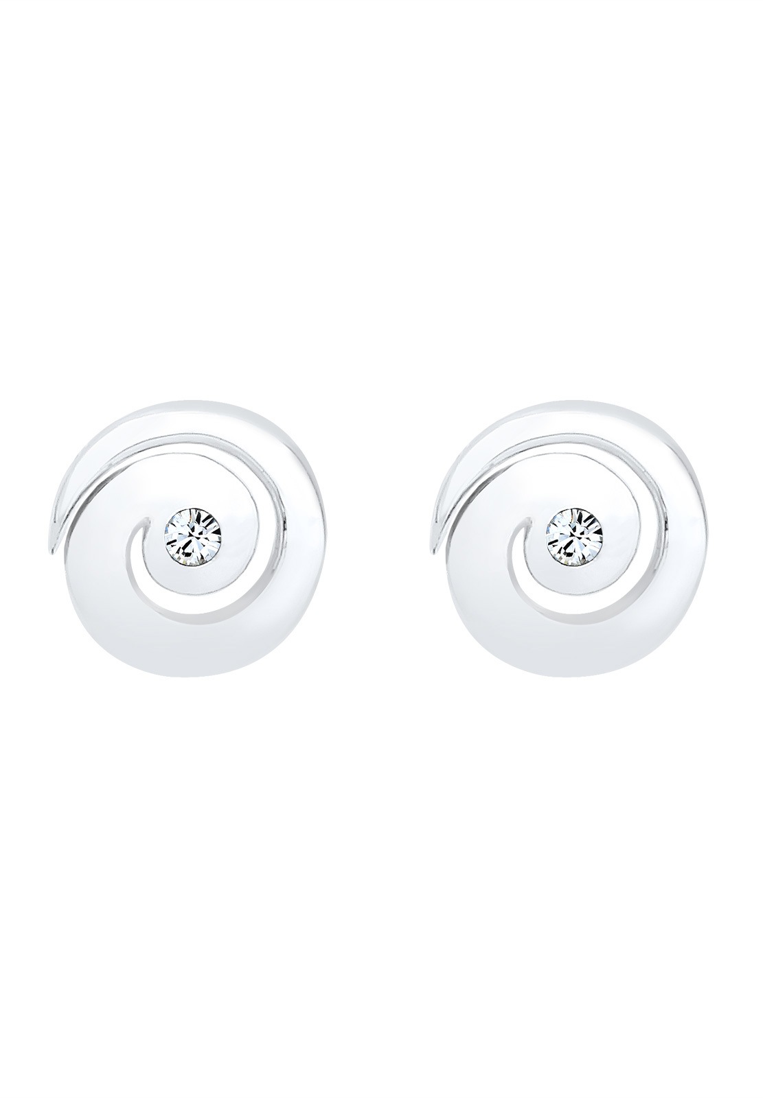 Elli Paar Ohrstecker »Ohrringe Spirale Rund Kristalle Funkelnd 925 Silber«