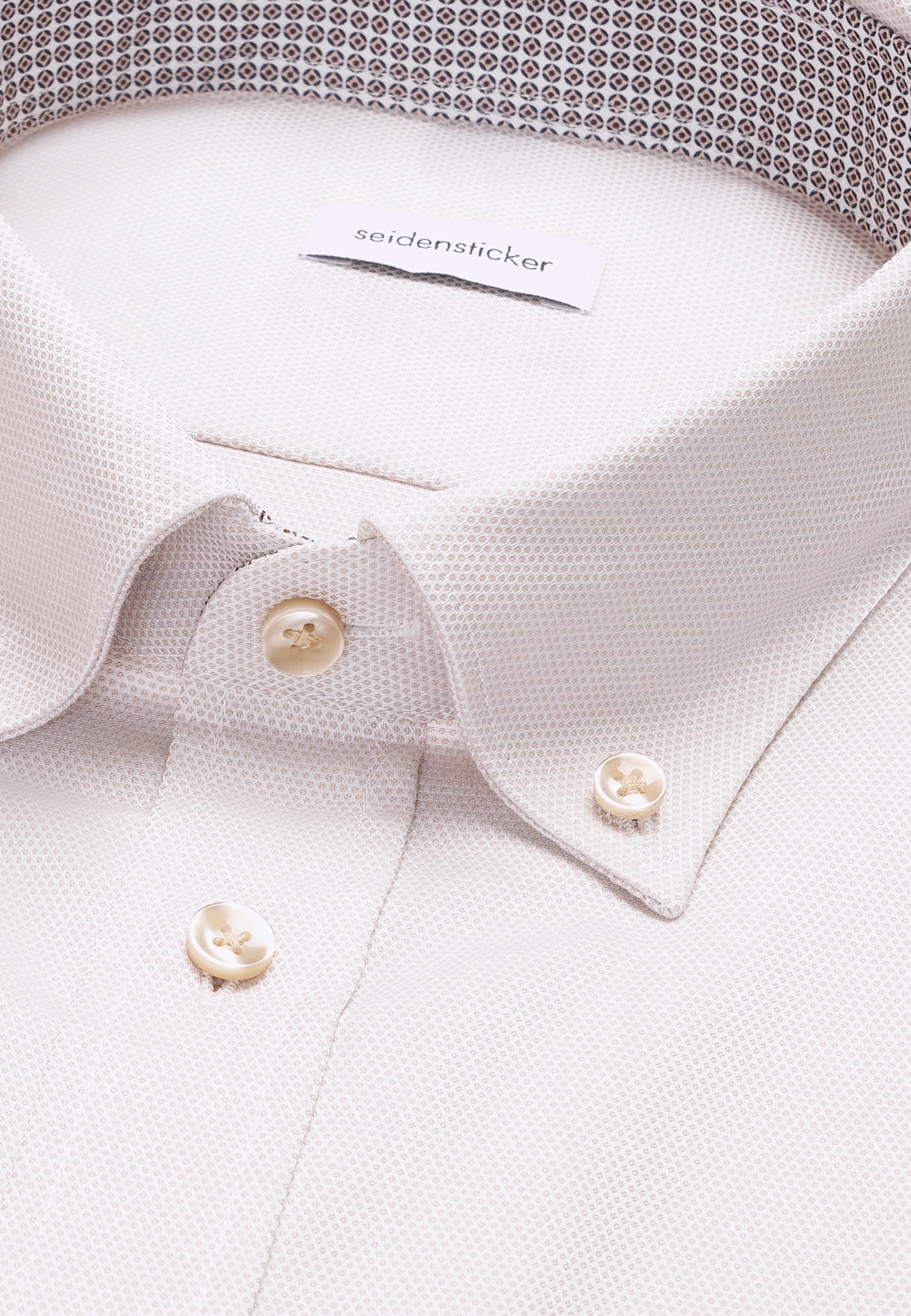 seidensticker Businesshemd »Schwarze Rose« Shaped 1/2 Button-Down-Kragen Struktur