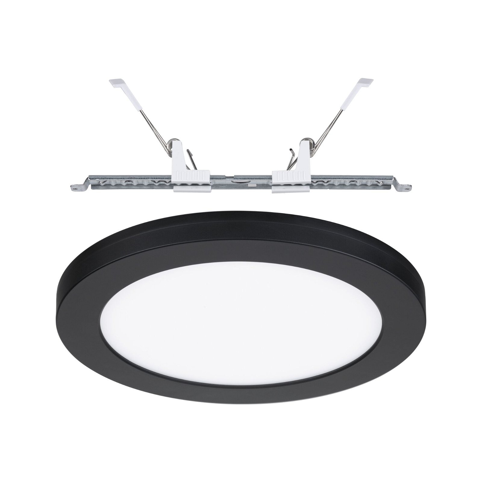 Paulmann LED Einbauleuchte »2in1 Cover-it rund 225mm 16,5W 1200lm 4000K Chrom matt«, 1 flammig, Einbaupanel