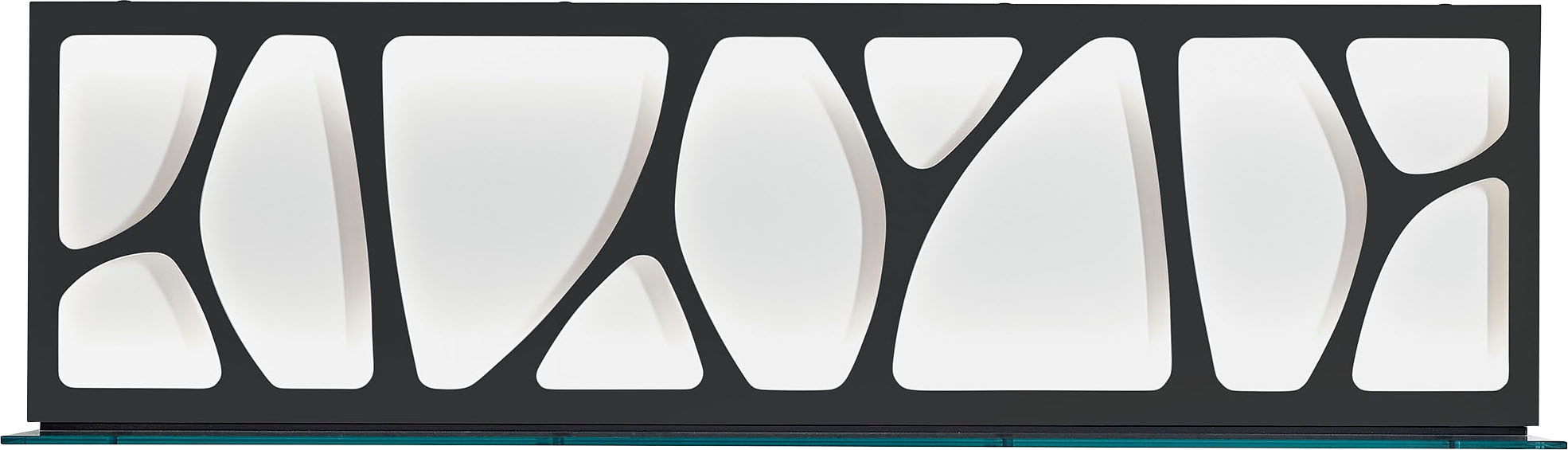 Leonardo Wandregal »CUBE« mit Genetics in schwarz, Größe B/H/T: 142 cm x 42 cm x 25 cm