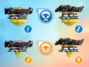 Hasbro Speed-Kreisel »Beyblade Burst QuadStrike Light Ignite Battle Set«, Arena mit 2 Startern und 2 rechtsdrehende Kreiseln