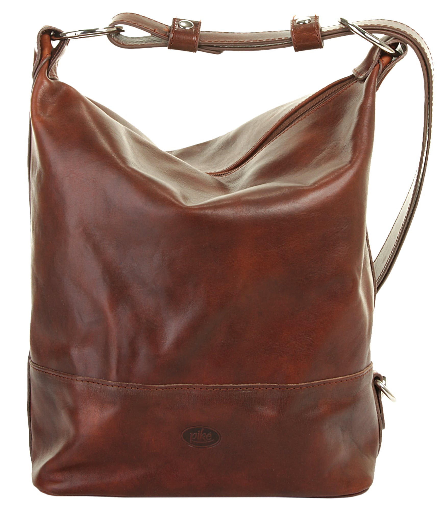 Cityrucksack, echt Leder, Made in Italy