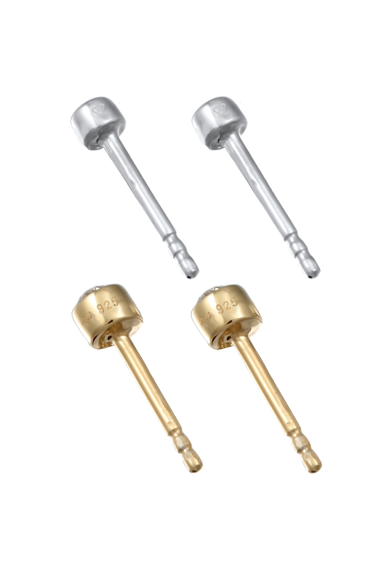 Elli Ohrstecker-Set »Ohrringe Ohrstecker Set Glas Kristallen Weiß 925 Sterling Silber«