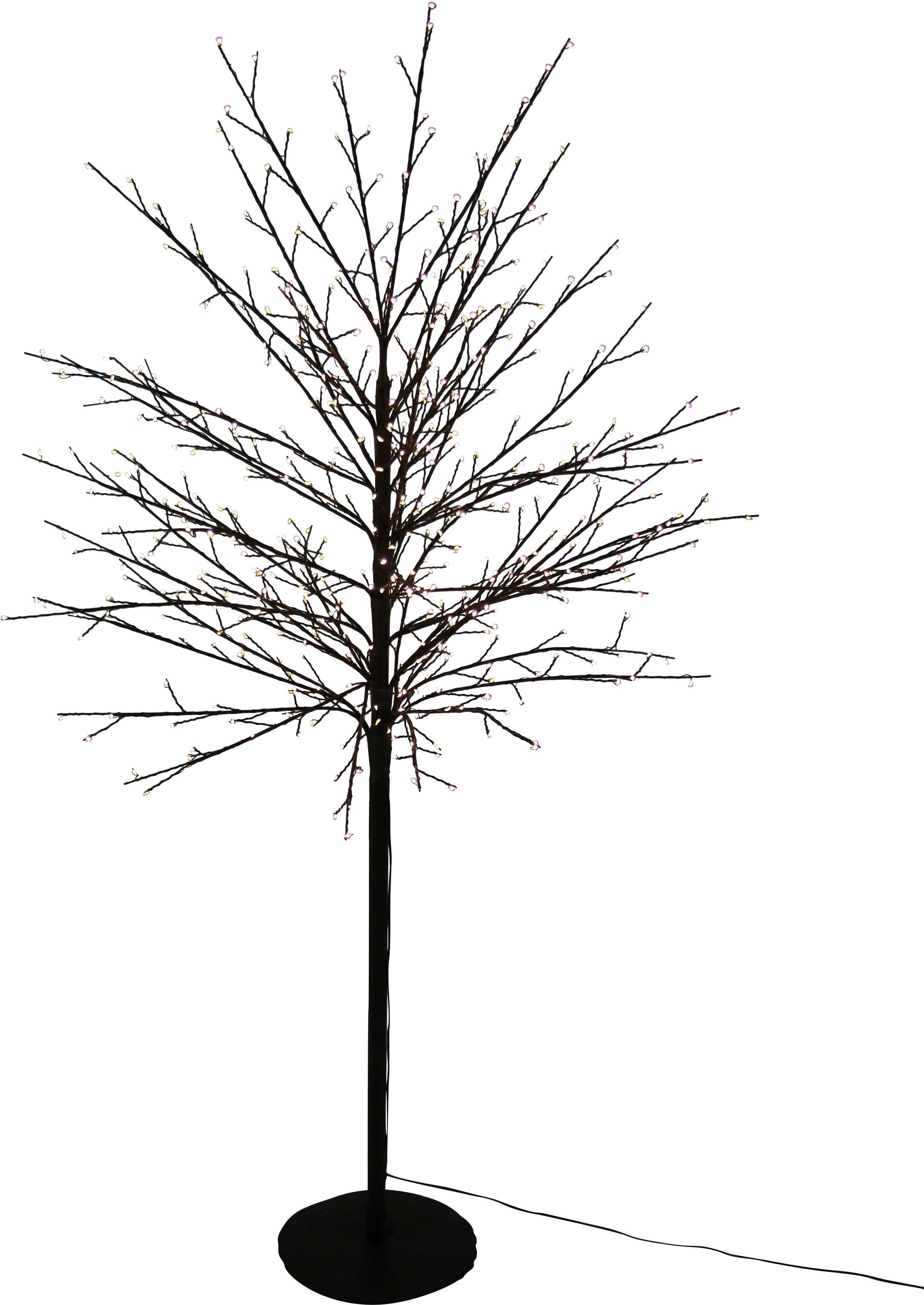 Am Design LED Baum Warmweiß Weihnachtsdeko aussen in schwarz, Größe Ø 35 cm Höhe: 150 cm