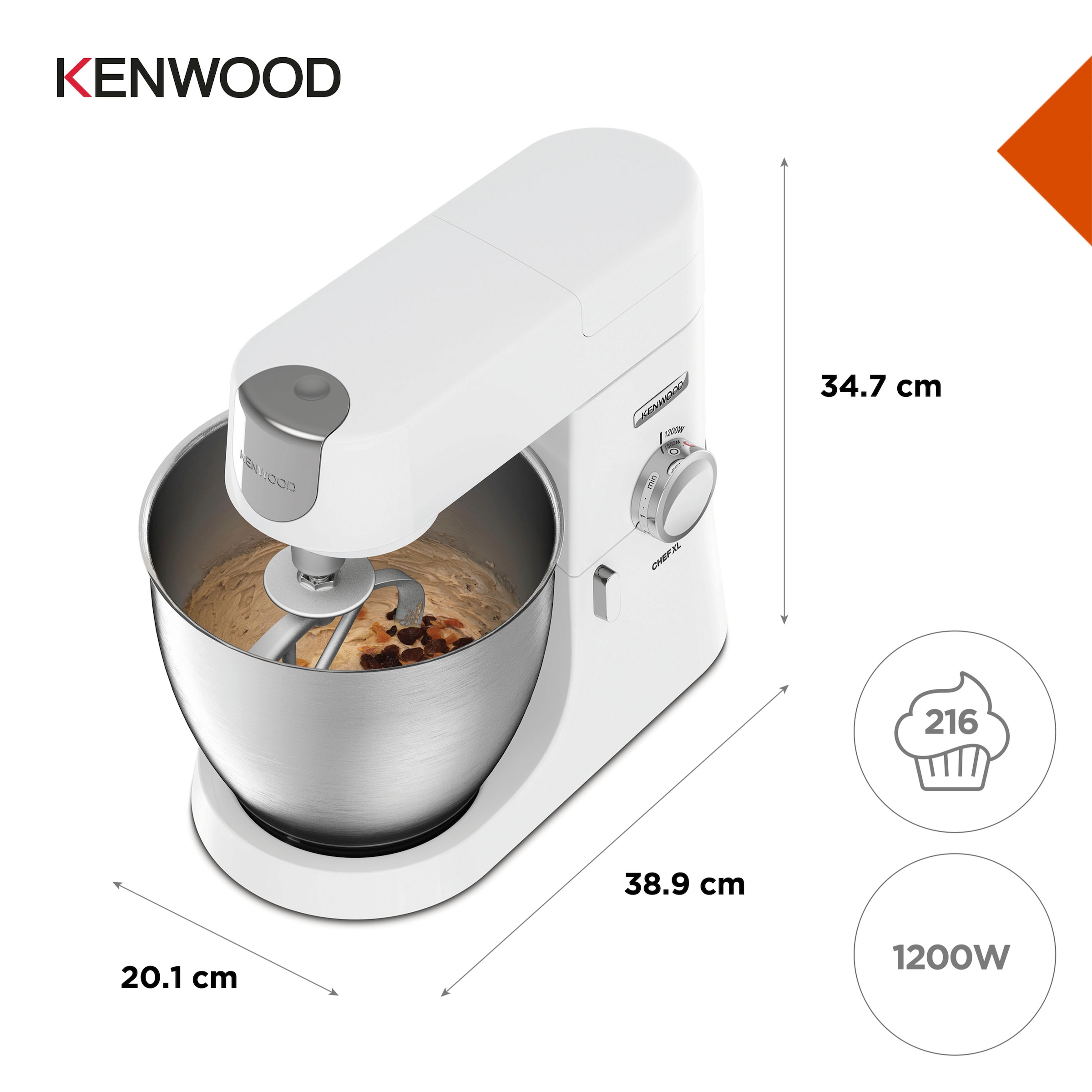 KENWOOD Küchenmaschine »Chef XL KVL4101W«, Weiß