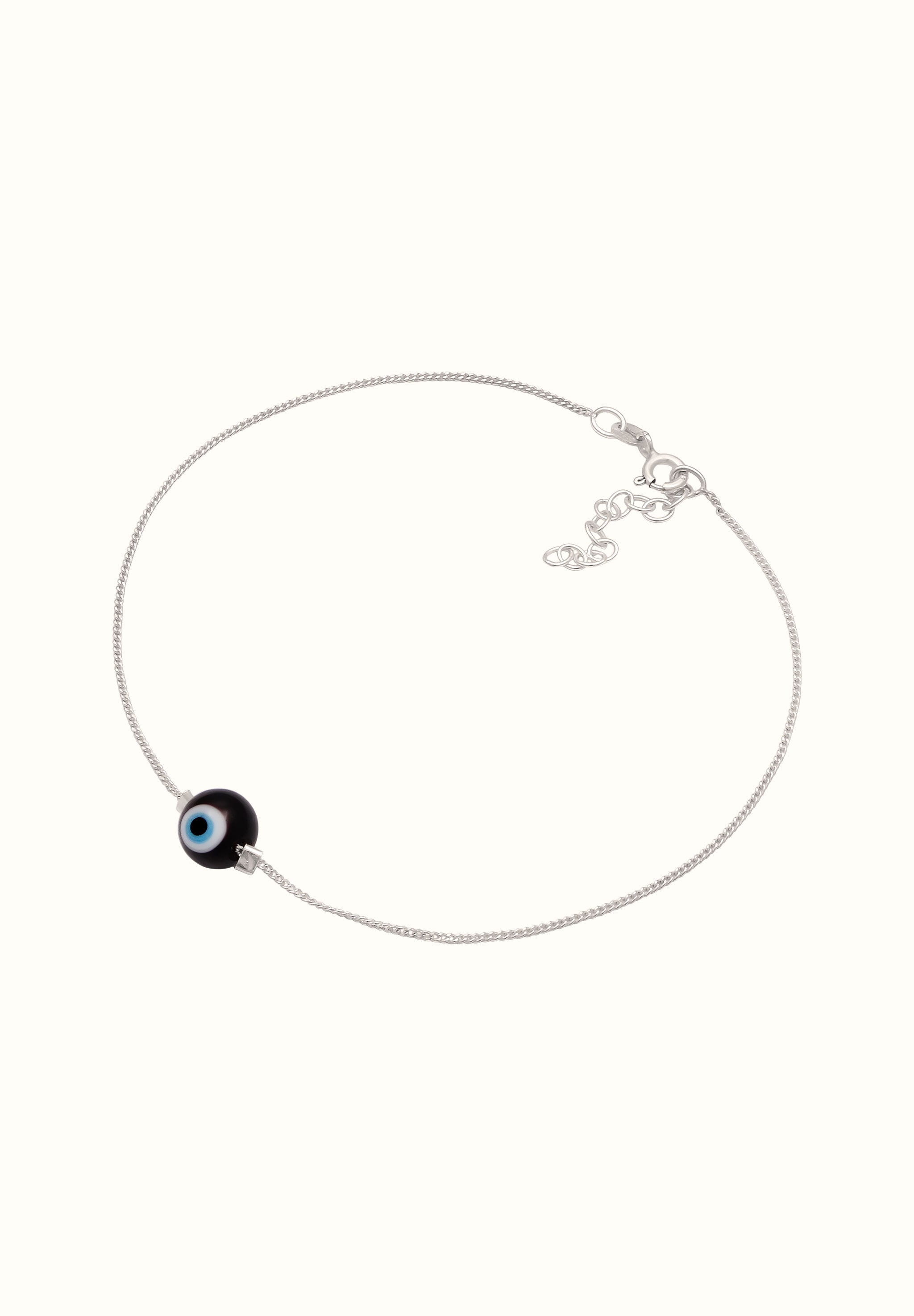 Elli Fußkette »Fußschmuck Evil Eye Glas Bead 925 Sterling Silber«