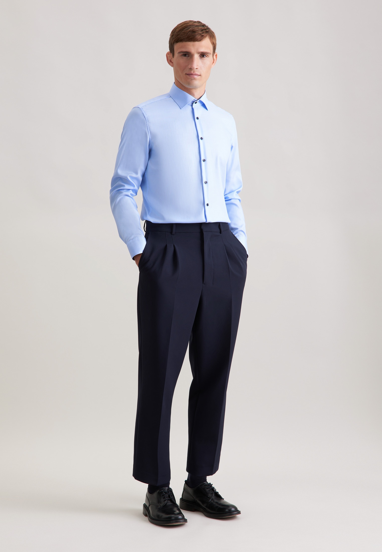 seidensticker Businesshemd »Schwarze Rose« Slim 1/1 Extra lang Kentkragen Uni