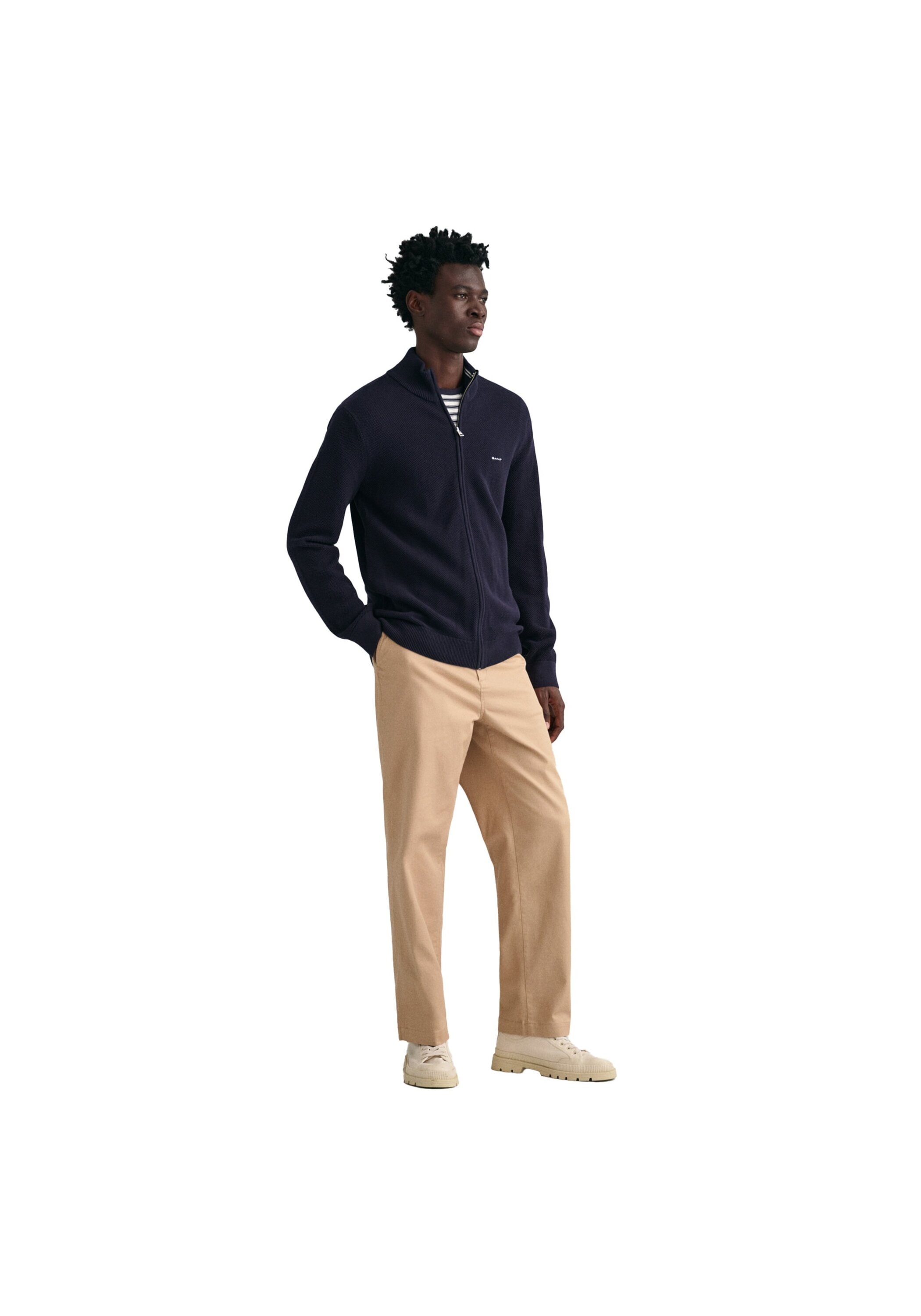 Gant Sweatshirt »Strickjacke COTTON PIQUE HALF ZIP CARDIGAN«