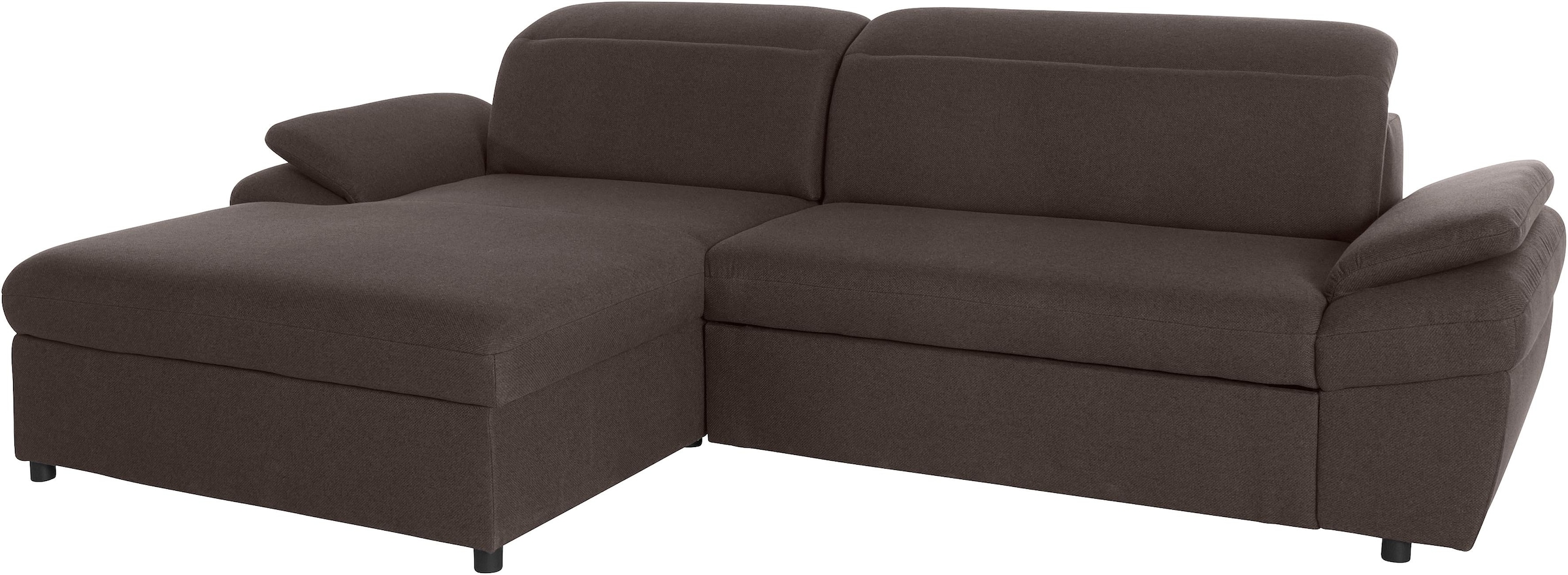 exxpo - sofa fashion Ecksofa »Kyoto, inkl. Kopfteil- und Armteilverstellung, hoher Sitzkomfort« wahlweise mit Bettfunktion und Bettkasten, hochwertige Bezüge, L-Form