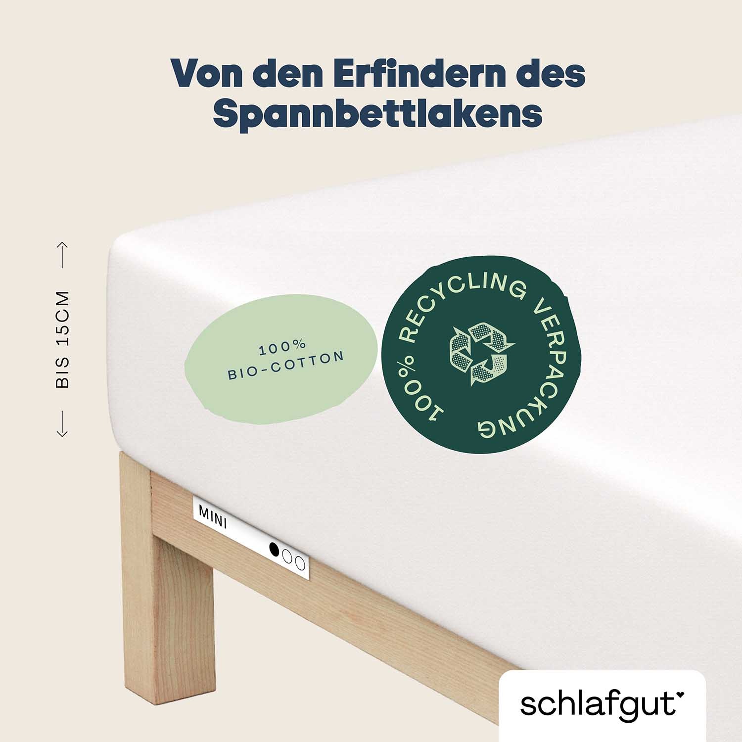 Schlafgut Spannbettlaken »Casual Mini Spannbettlaken«, für Kinder, MADE IN GREEN by OEKO-TEX®