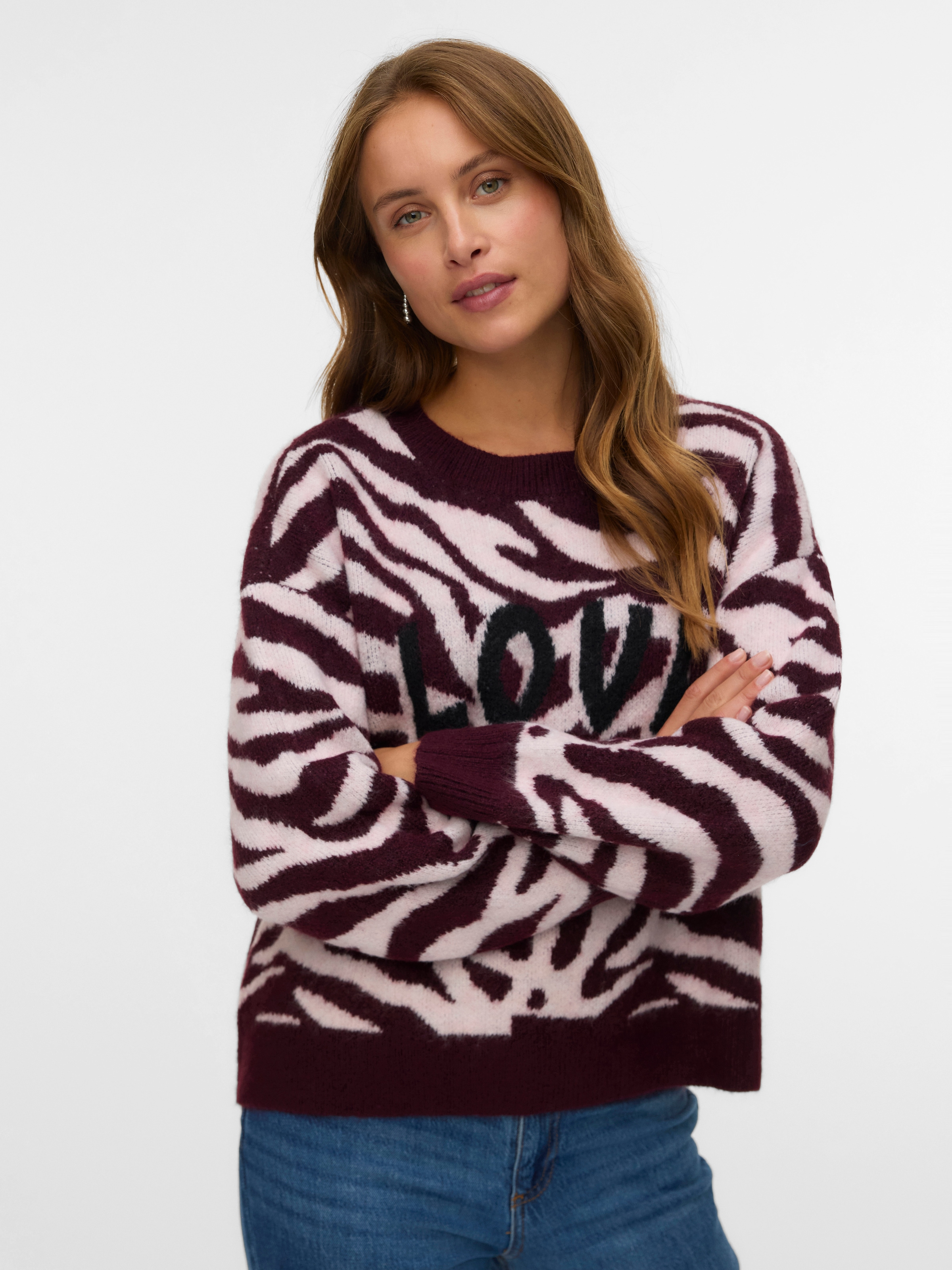 Vero Moda Strickpullover »VMNEWKAI LS O-NECK PULLOVER BOO«