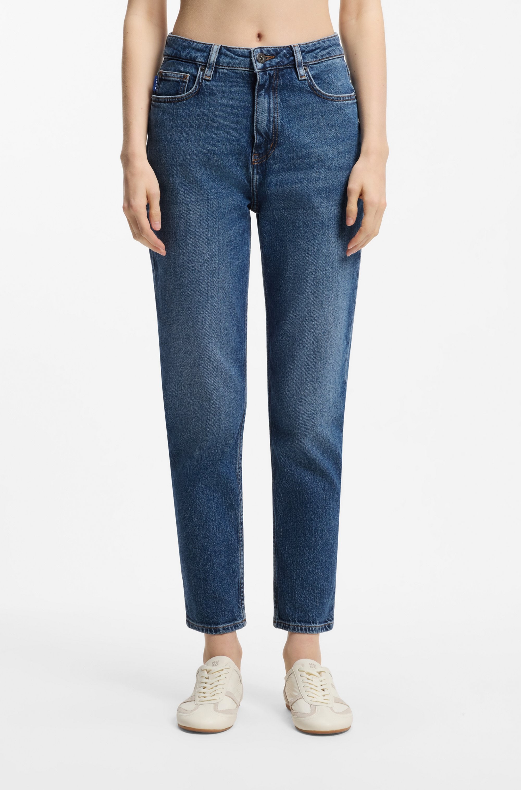 HUGO Blue Mom-Jeans »Noe« Straight Fit Jeans mit hoher Leibhöhe