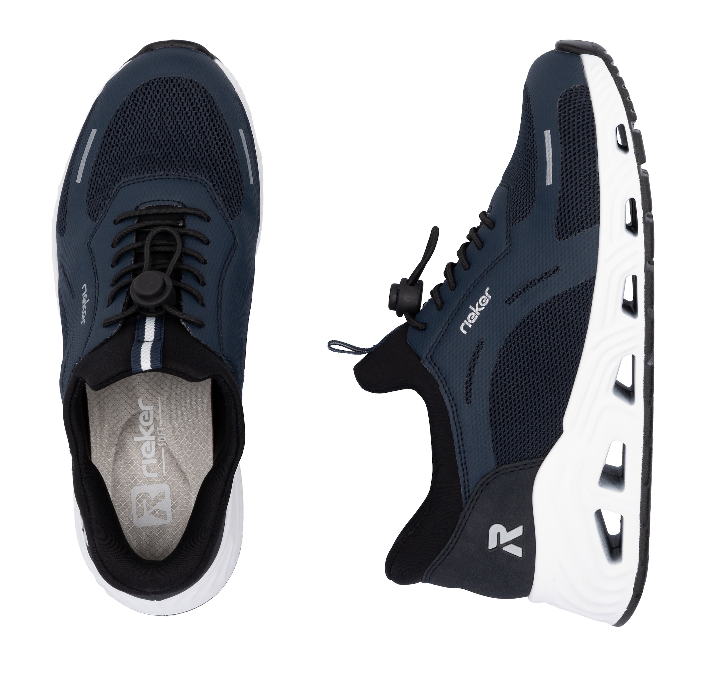 RIEKER Sport Slip-On Sneaker »Ready2GO«, Freizeitsneaker, Halbschuh, Schlupfschuh mit Schnellverschluss