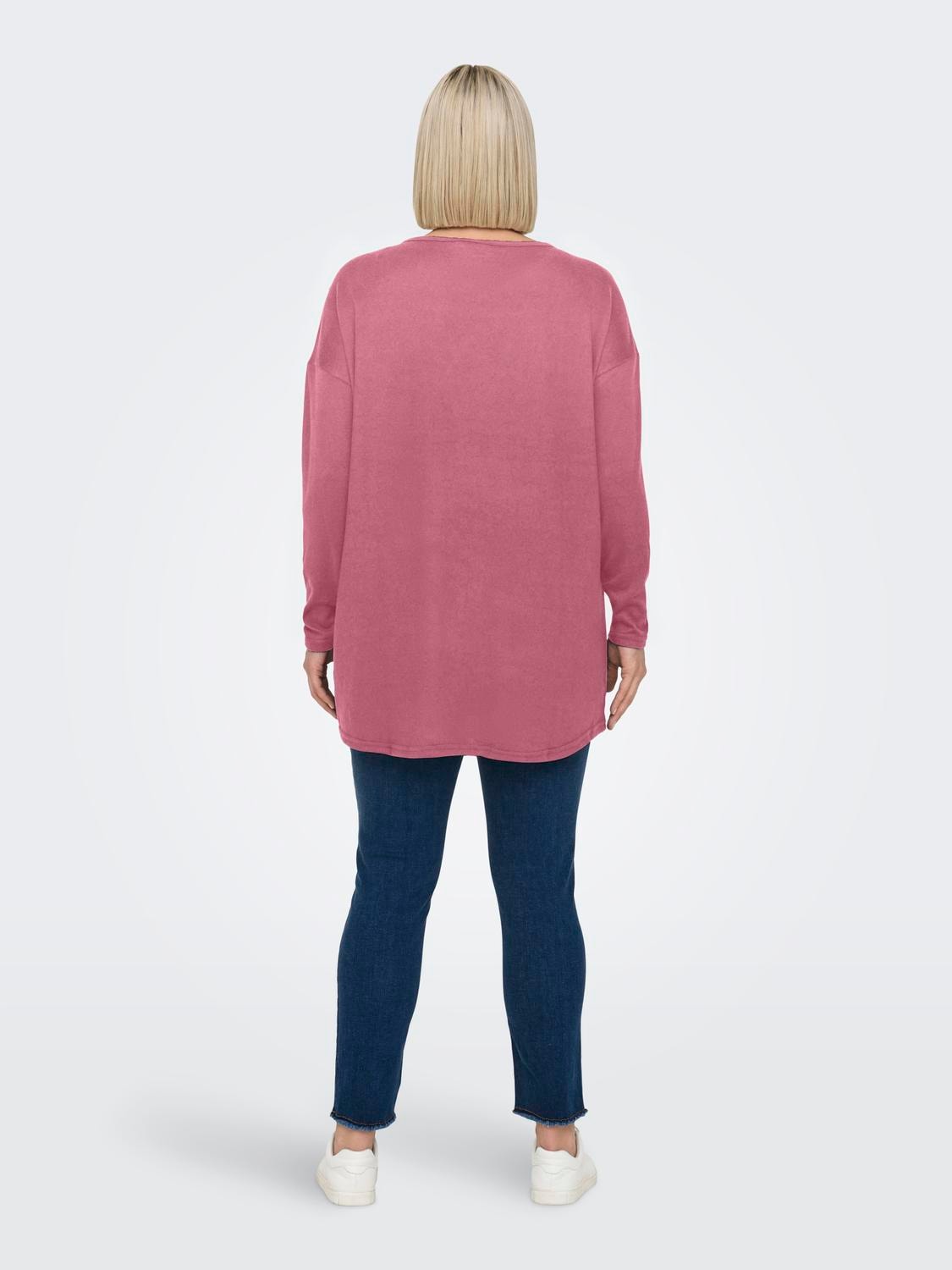 ONLY CARMAKOMA Langarmshirt »CARALBA LS LONG TOP JRS«, mit Glitzernieten