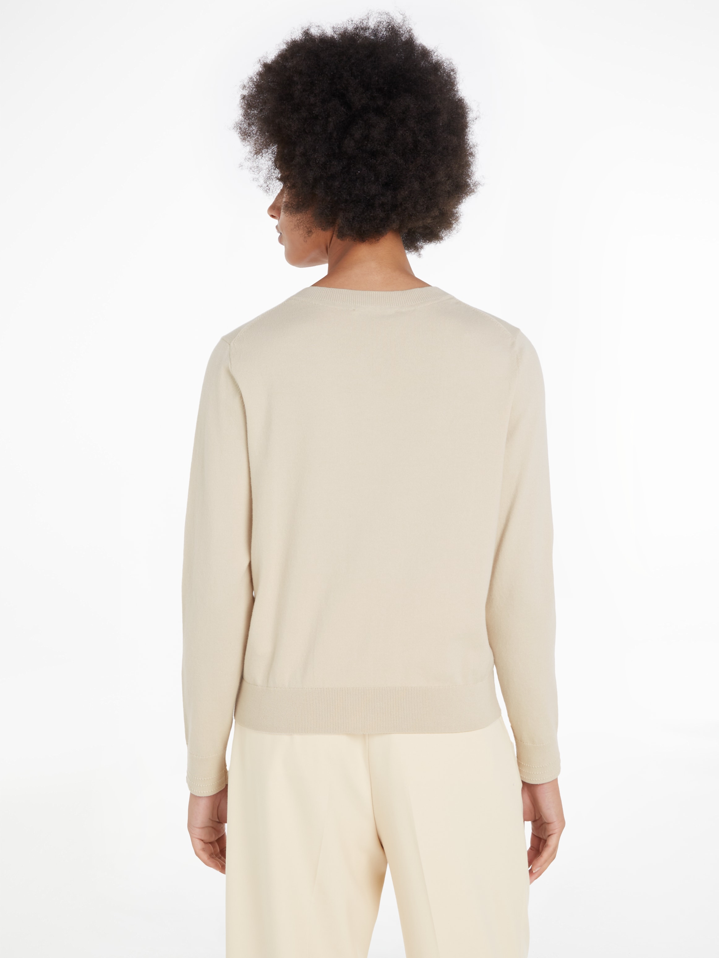 Tommy Hilfiger Cardigan »CO JERSEY STITCH CARDIGAN«, mit Logostickerei