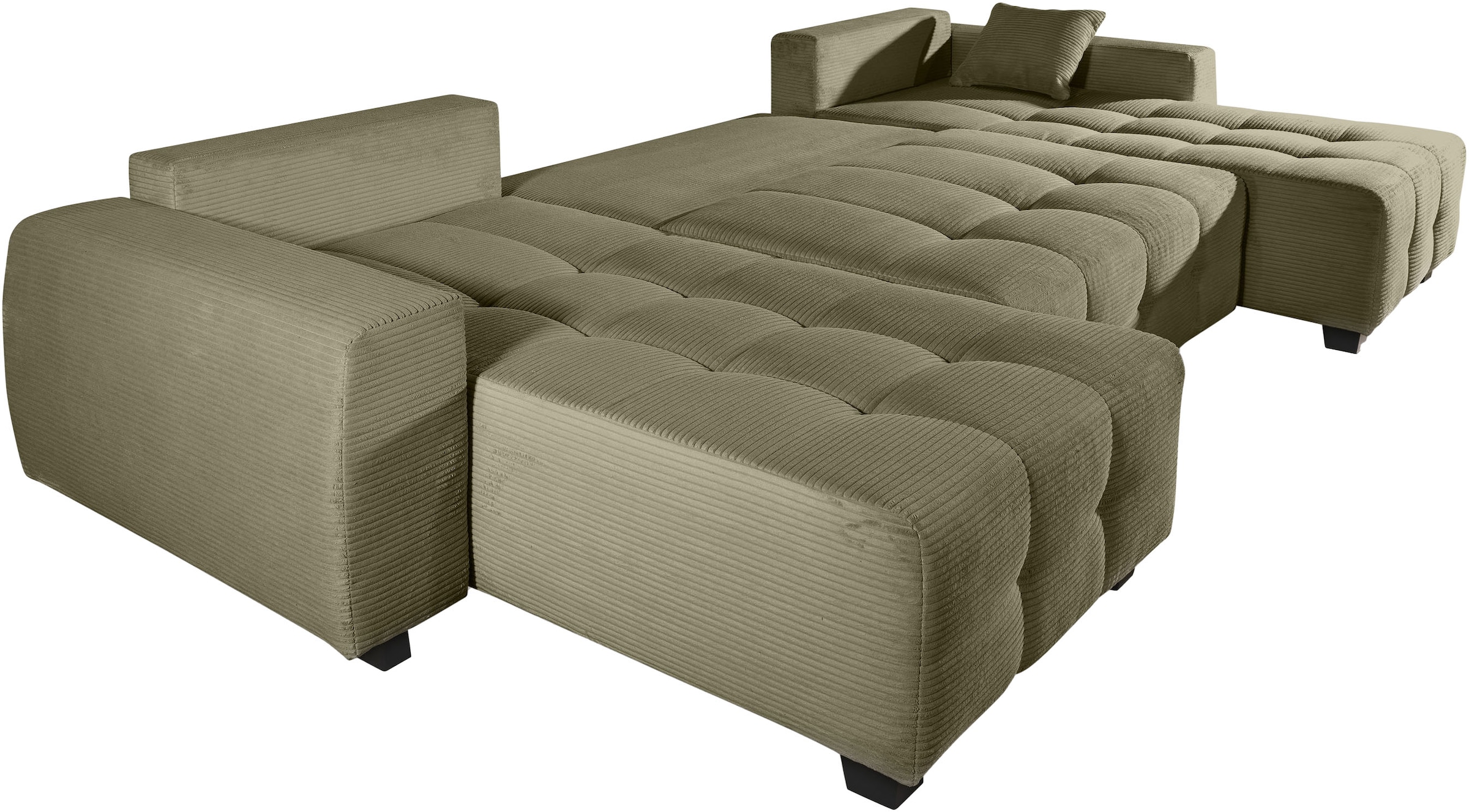 OTTO home Wohnlandschaft »Bella U-Form, Breite 314 cm« Wonlandschaft, Schlaffunktion,Bonnelfederkern,Rückenkissen
