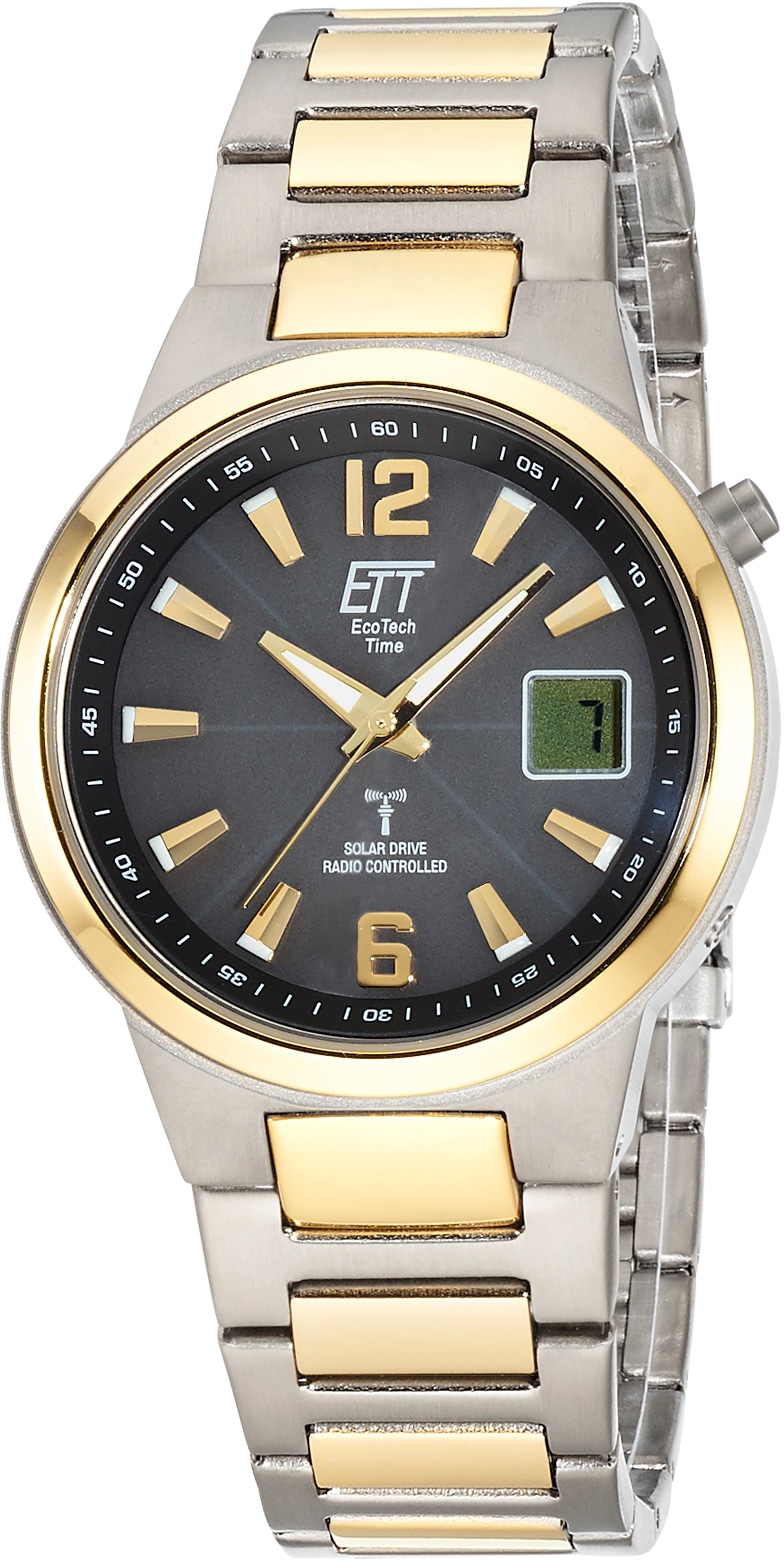 ETT Funkuhr »Everest«, Armbanduhr, Herrenuhr, Datum, Solar, Titan