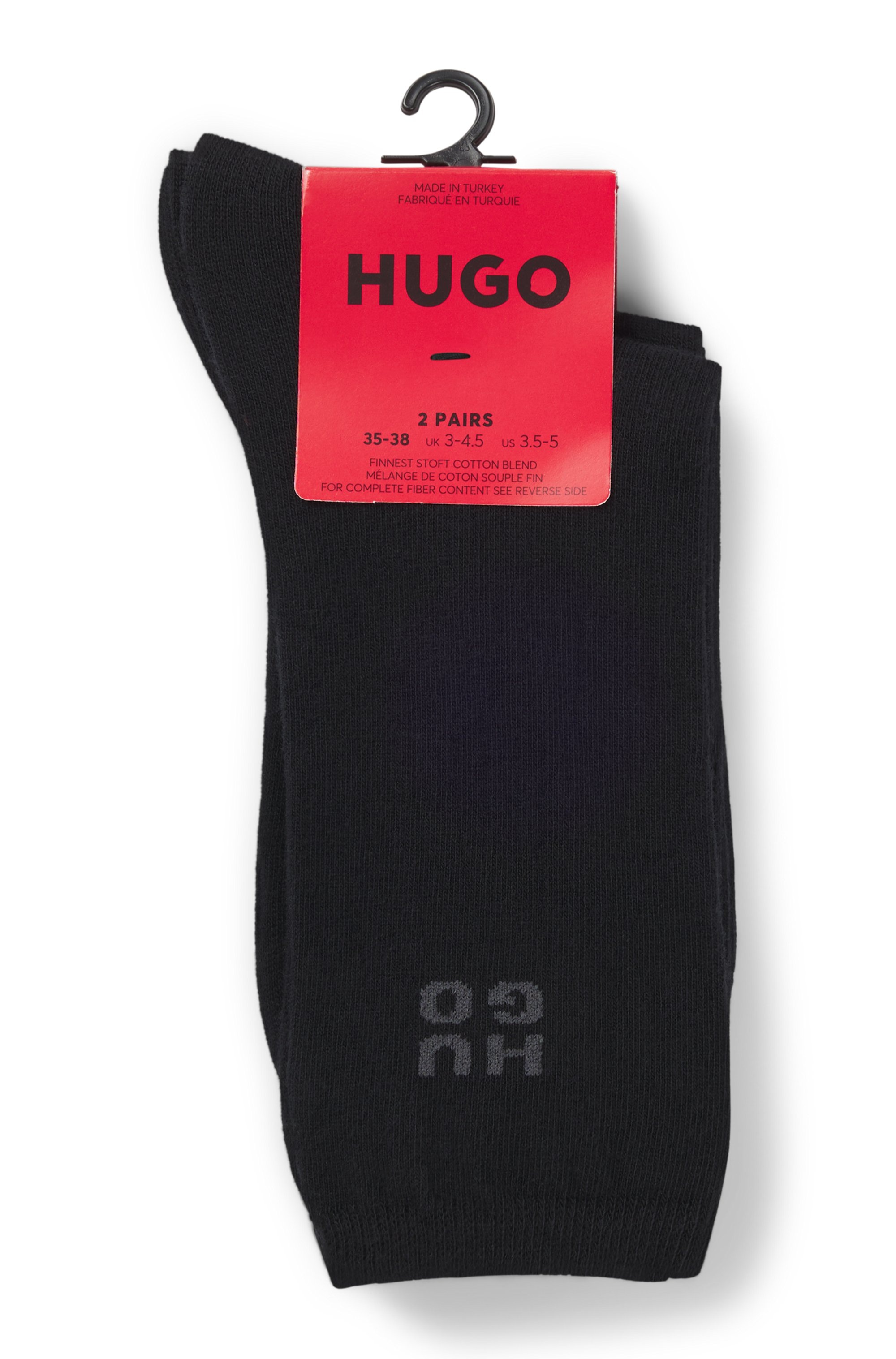 HUGO Underwear Socken »2P RS UNI LOGO CC« 2 Paar tlg. mit dezentem Logo, nahtlose Verarbeitung