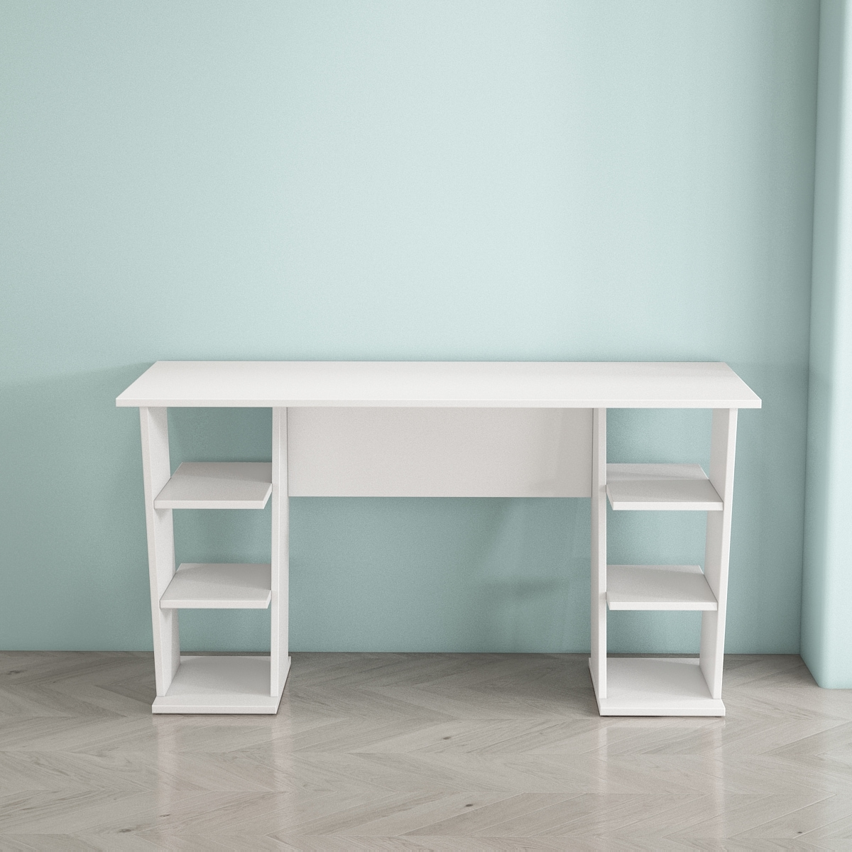 OTTO home Schreibtisch »Ezzell«, Regalschreibtisch mit Ablagen, modernes Design, Breite 137 cm