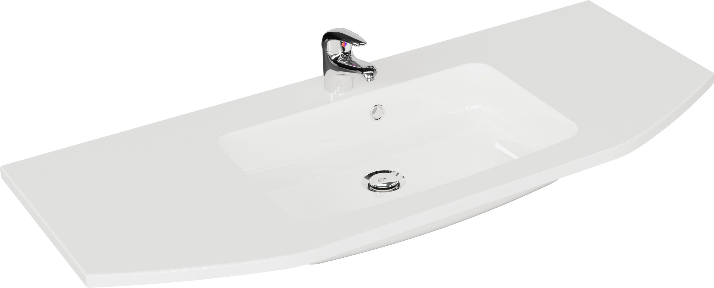 Saphir Badmöbel-Set »Quickset 4-teilig, Mineralmarmor-Waschtisch und LED-Spiegelschrank« 5 Stk. tlg.