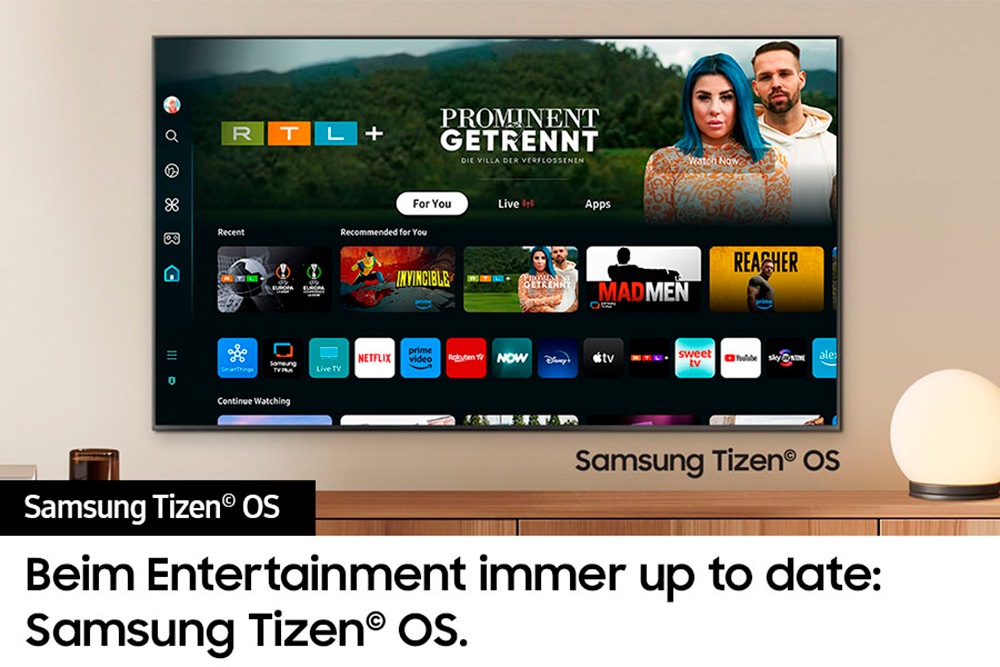 Samsung LED-Fernseher »GU98DU9079U«, 4K Ultra HD, Smart-TV, Crystal UHD, Q-Symphony, Dolby Surround Sound, Triple Tuner, Smart-Hub
