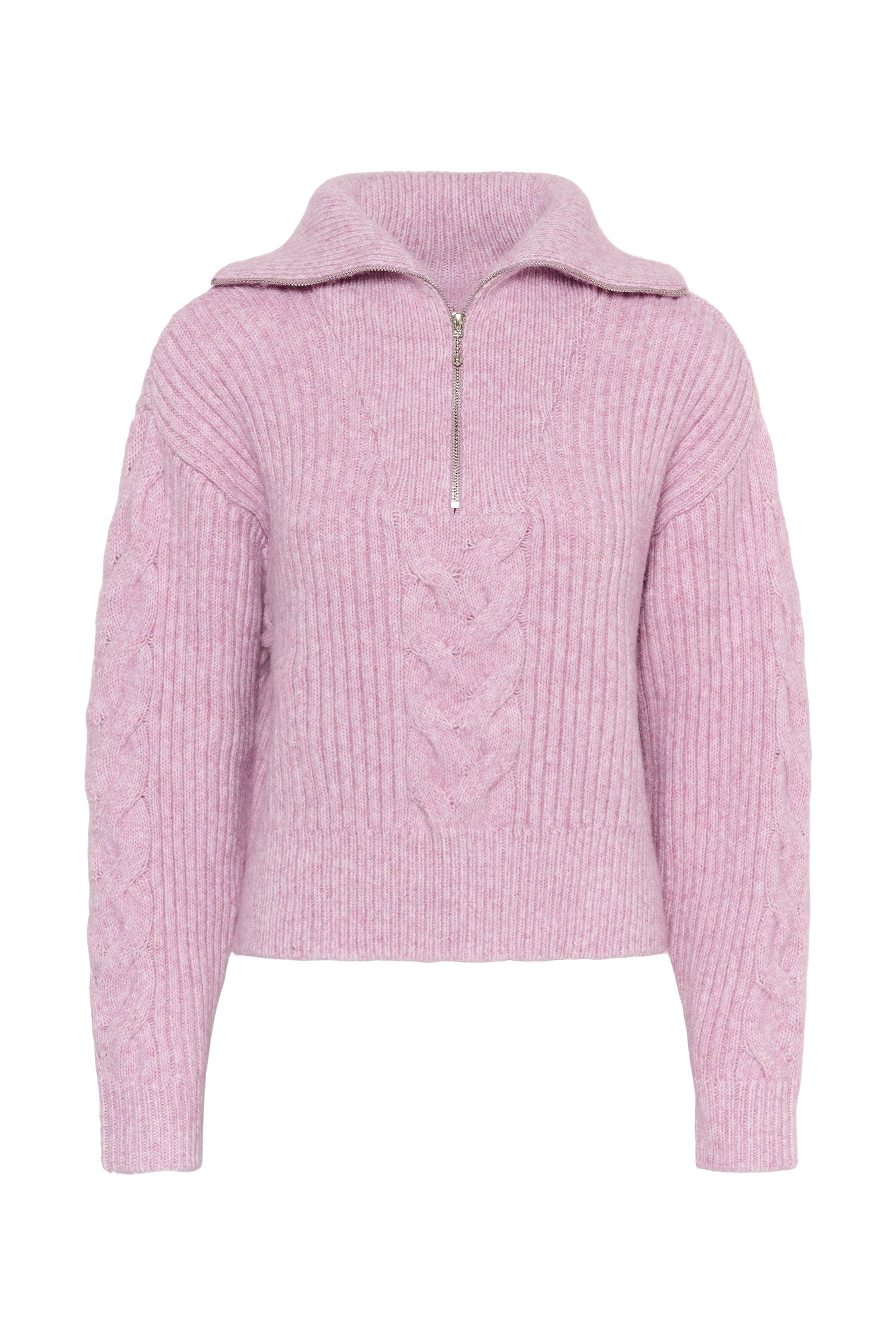 Saint Tropez Troyer »TalmaSZ Pullover« Materialmix, Regular fit, Zopfstrickmuster