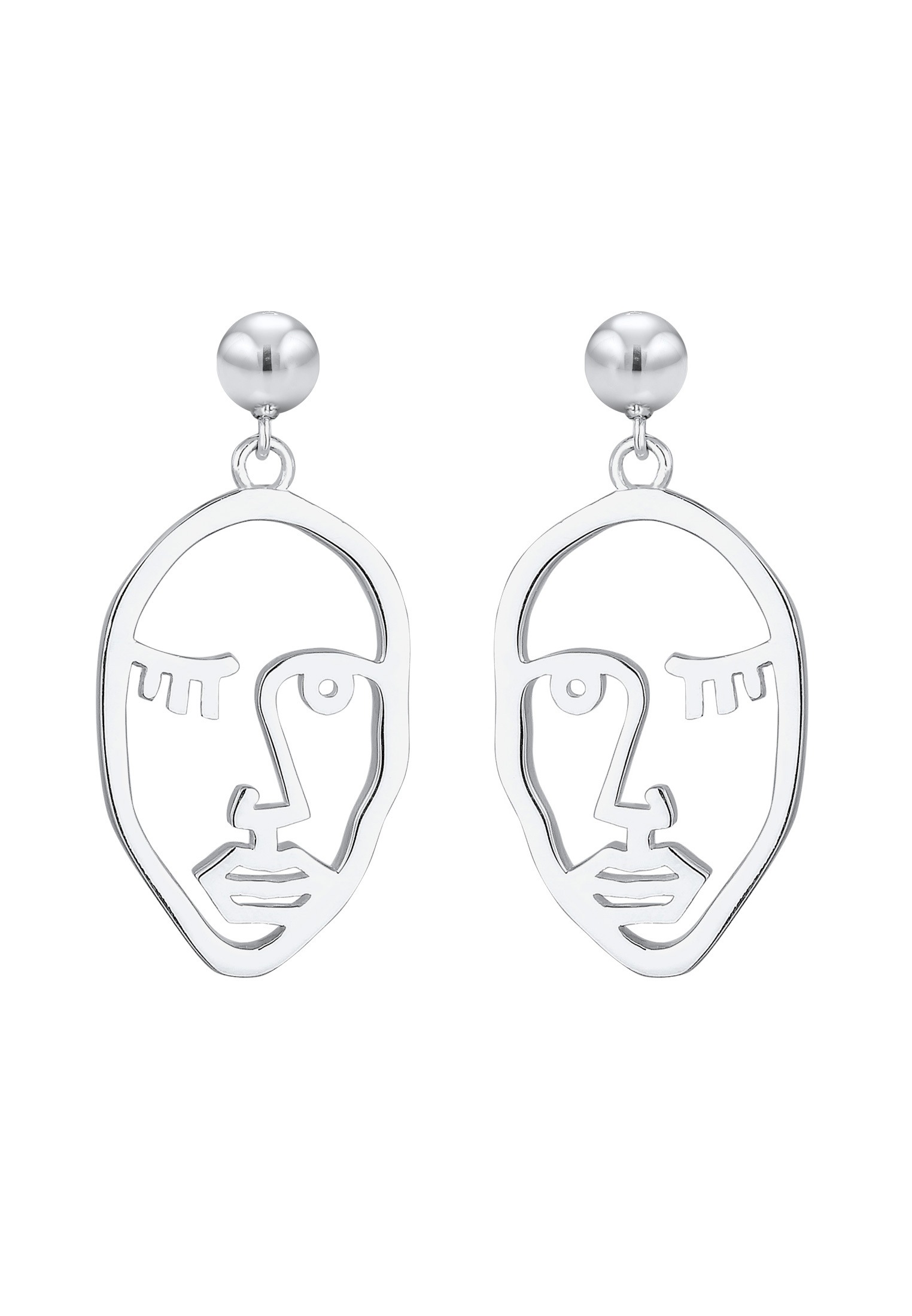 Elli Paar Ohrhänger »Ohrringe Ohrhänger Gesicht Design 925 Sterling Silber«