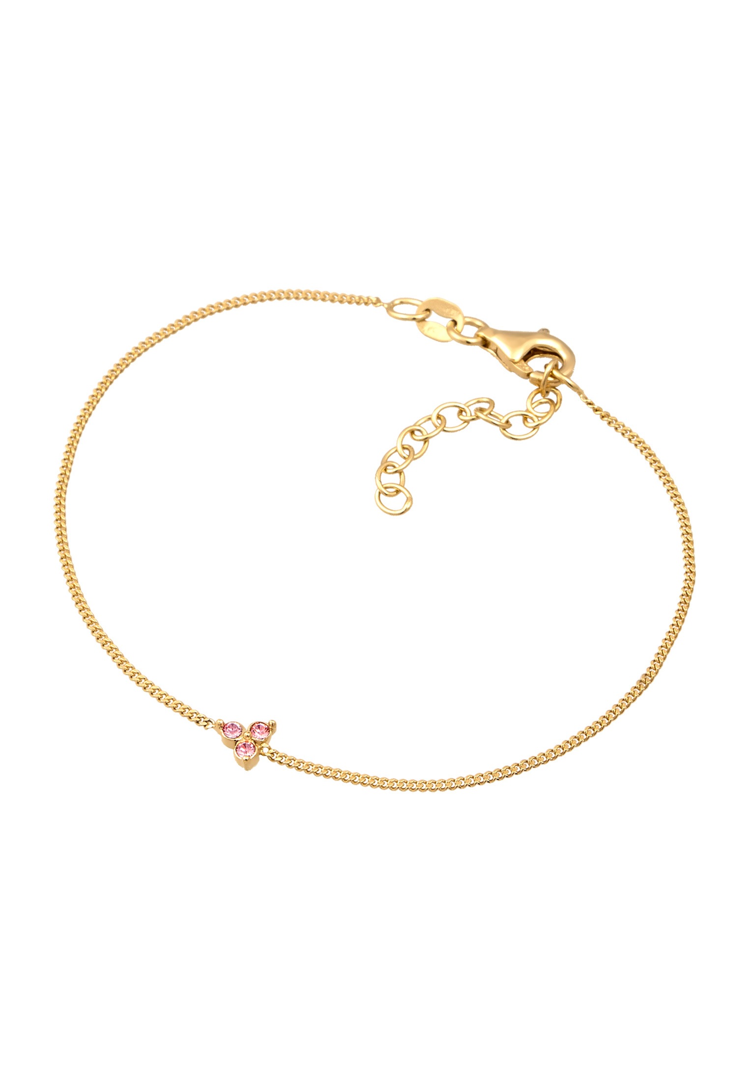 Elli Armkette »Armband Dreieck Glass Crystals Rose 925 Sterling Silber«