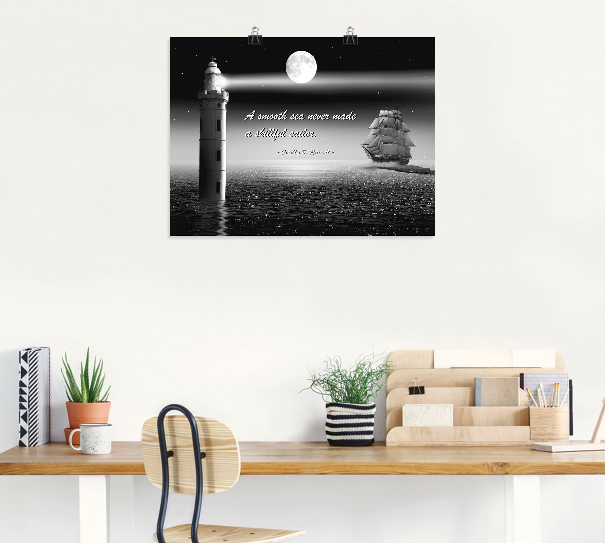 Artland Wandbild »Ein ruhiges Meer Seemann«, Boote & Schiffe, (1 St.), als Poster, Wandaufkleber in verschied. Größen