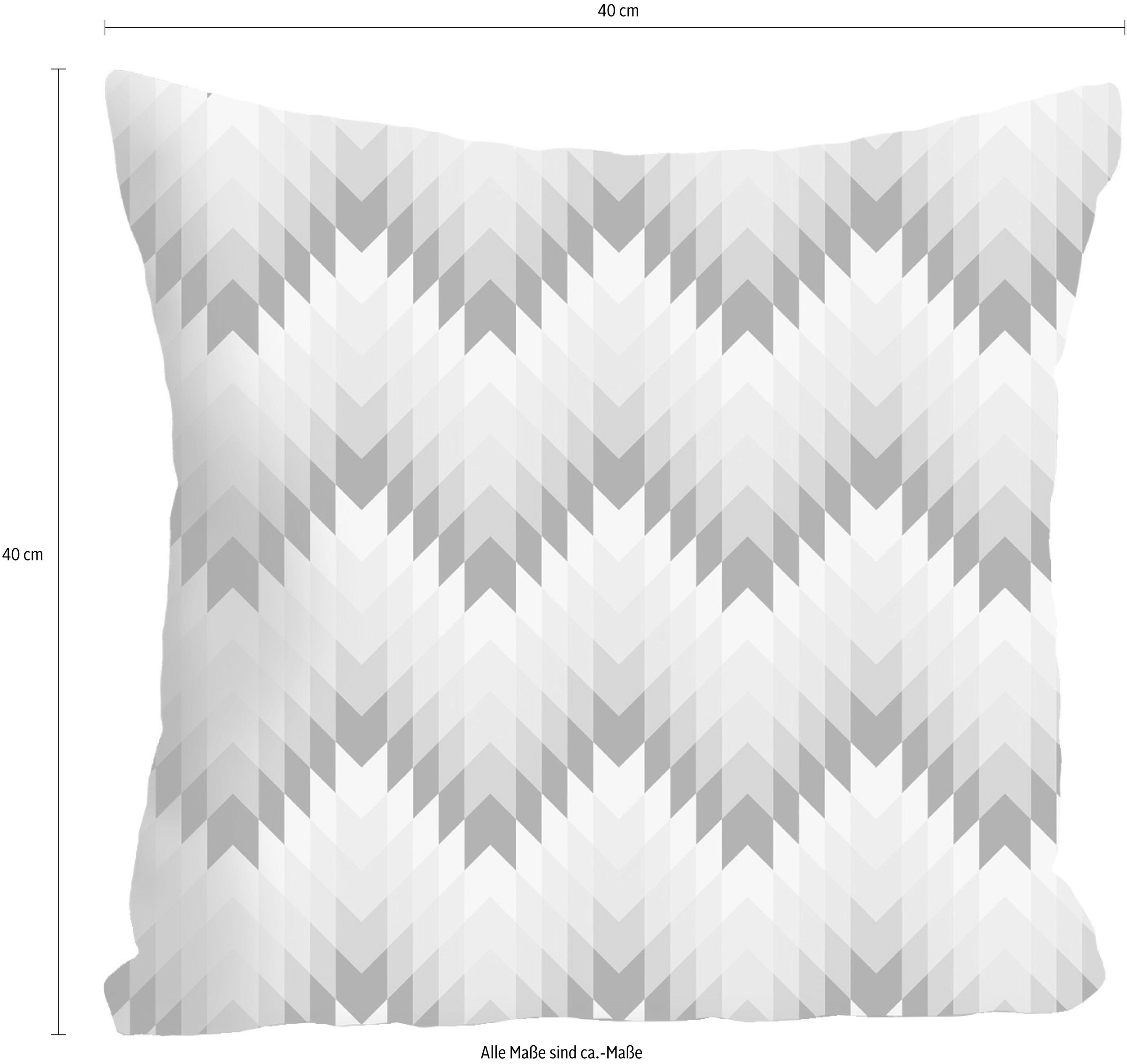 queence Dekokissen »Blau & Weiß Muster« Kissenhülle ohne Füllung, 1 Stück