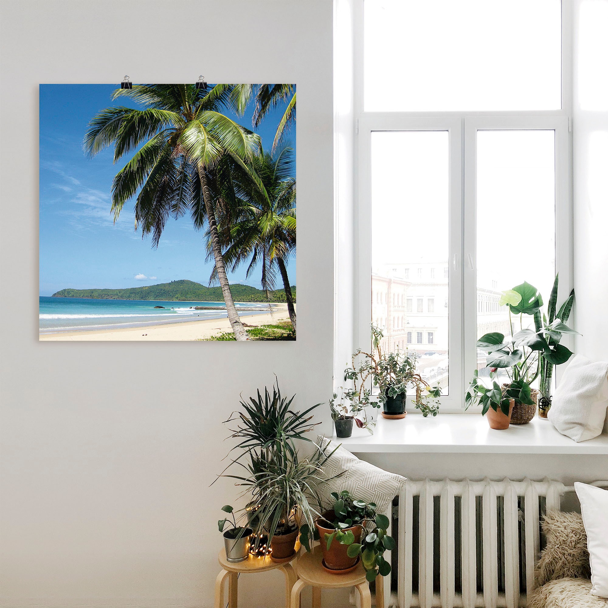 Artland Wandbild »Strand mit Palmen«, Poster oder als versch. Größen (1 OTTO Leinwandbild, bei Alubild, in kaufen St.), Strandbilder, Wandaufkleber