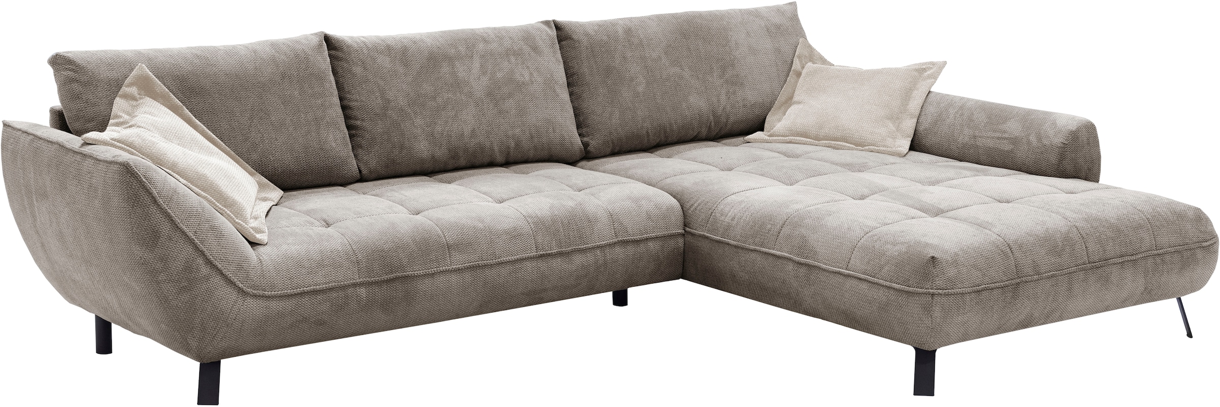 exxpo - sofa fashion Ecksofa »Biarritz modern und elegantes Mega Sofa mit tollem Sitzkomfort, L-Form«, XXL– Longchair Ecke in hochwertiger Verarbeitung, Stellmaße 324x203cm