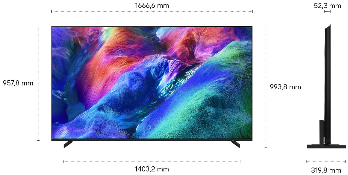Samsung LCD-LED Fernseher »GMR75R85HAU« 189 cm/75 ″ Smart-TV Micro RGB, 100% BT.2020 Farbraum, Motion Xcelerator 144Hz, Dolby Atmos