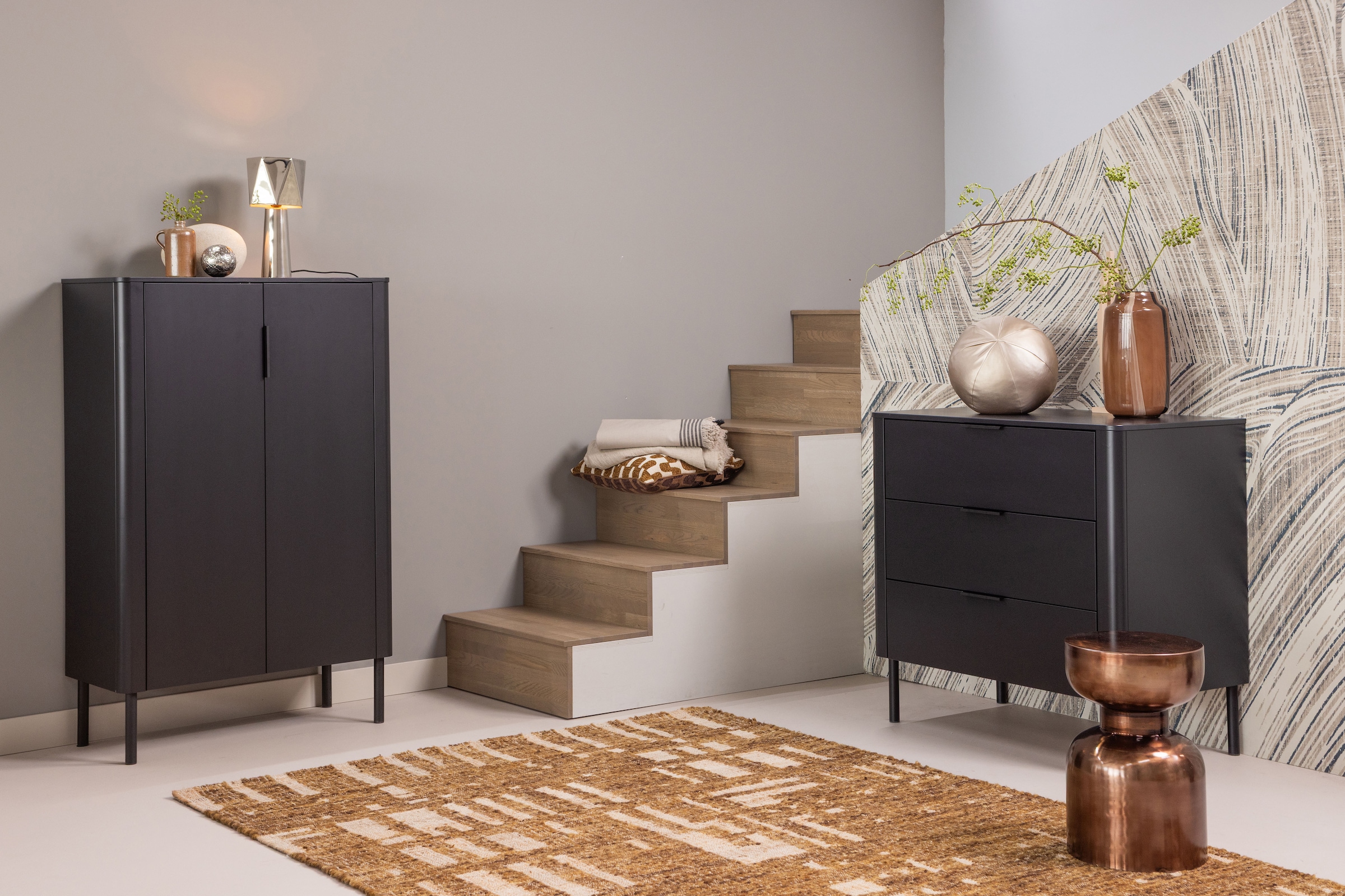 WOOOD Sideboard »Gunnar FSC®-Mix Massivkiefer mit Dämpfung Funktion, 94 x 52 x 93 cm« Tragkraft 15 kg pro Schublade, einfach zu montieren,sichtbare Maserung