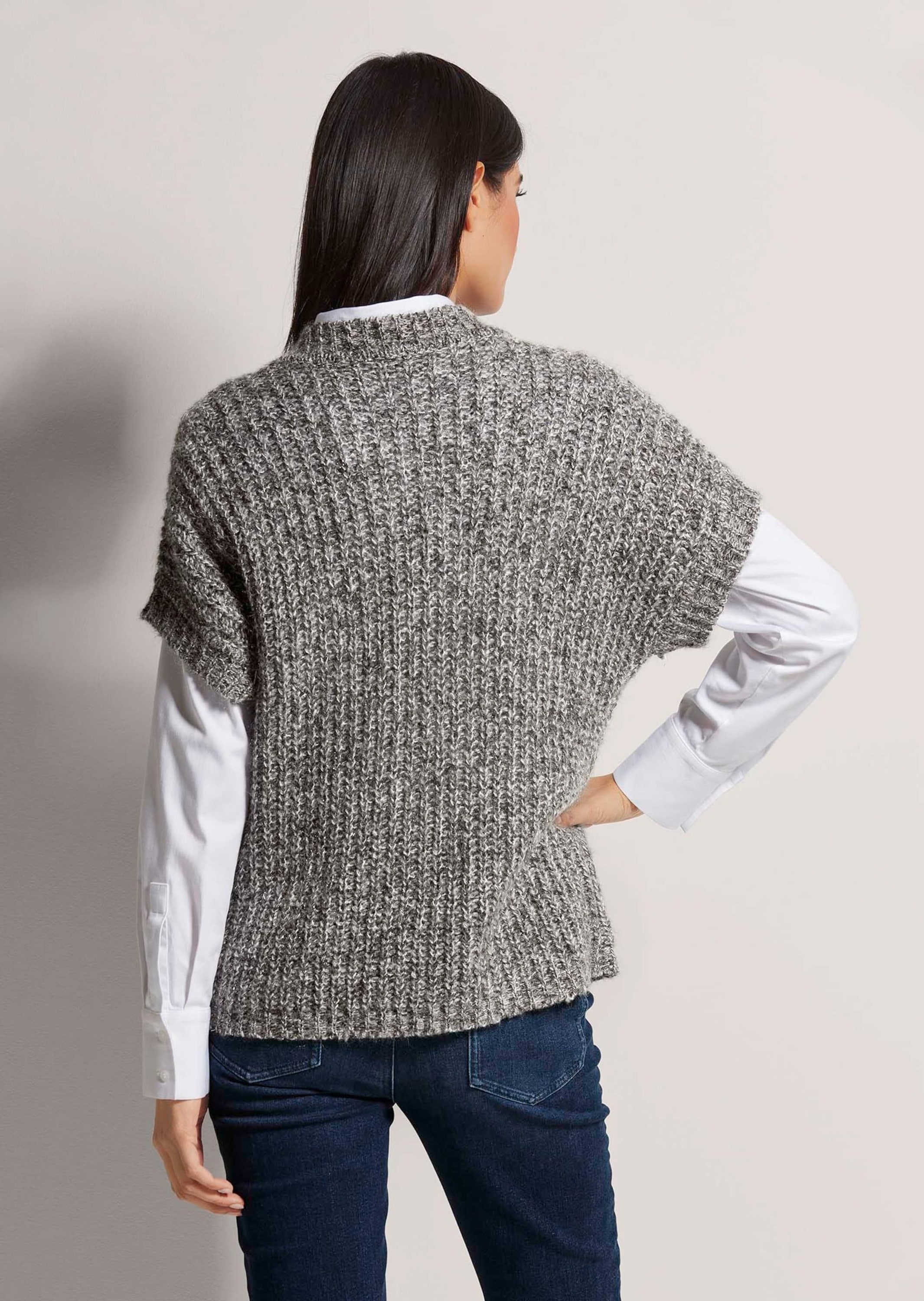 MADELEINE Longpullover »Pullover Pullover mit Metallic-Effekt«