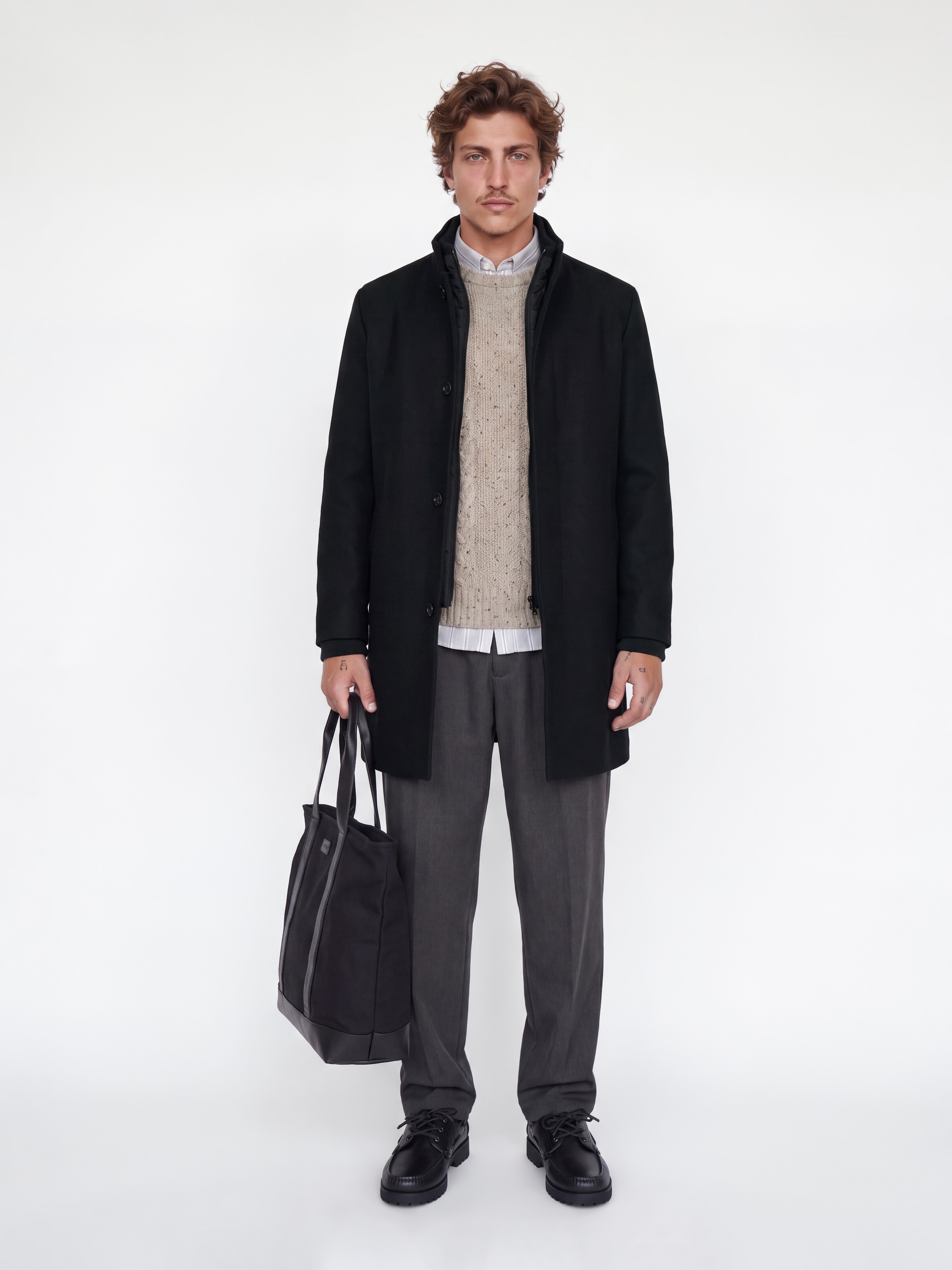 Jack & Jones Kurzmantel »JJEMELTON WOOL BLEND COAT AW26 SN« Materialmix, regular fit