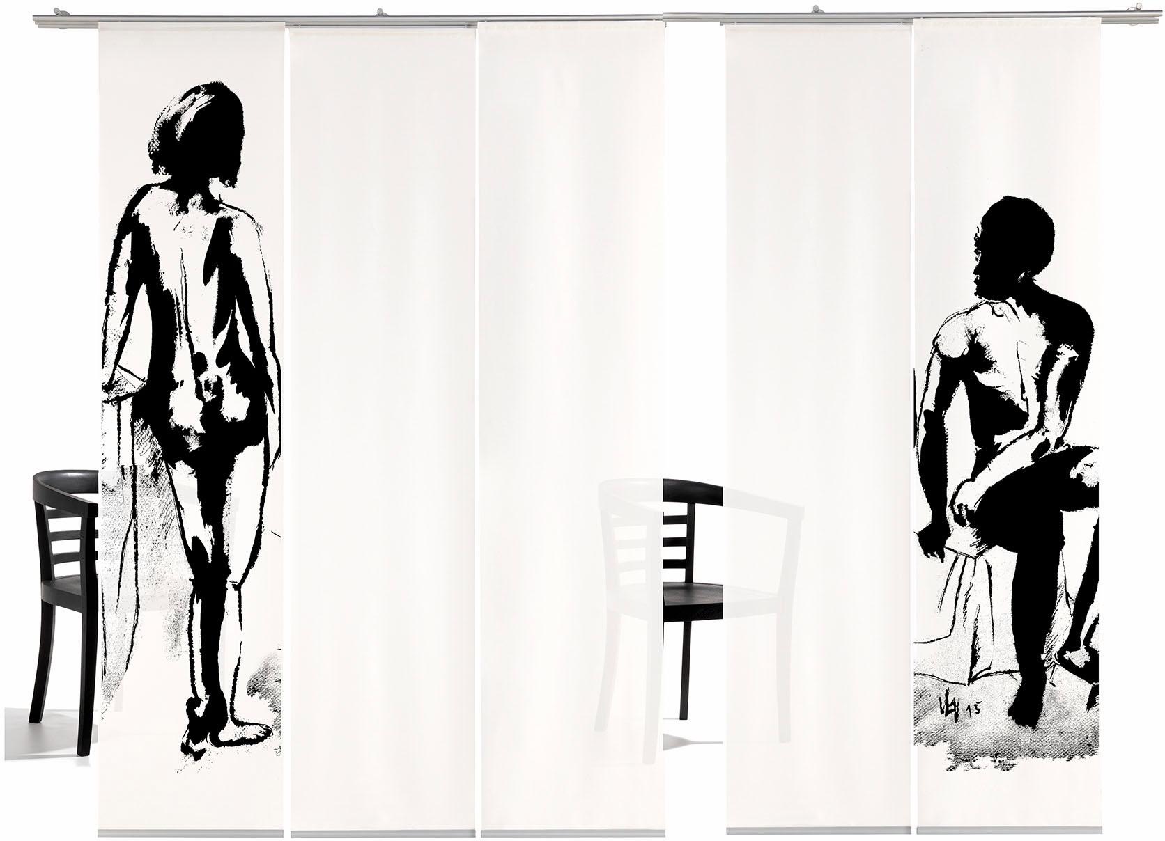 emotion textiles Schiebegardine »Mann/Frau HA«, HxB: 260x60, inkl. Befestigungszubehör