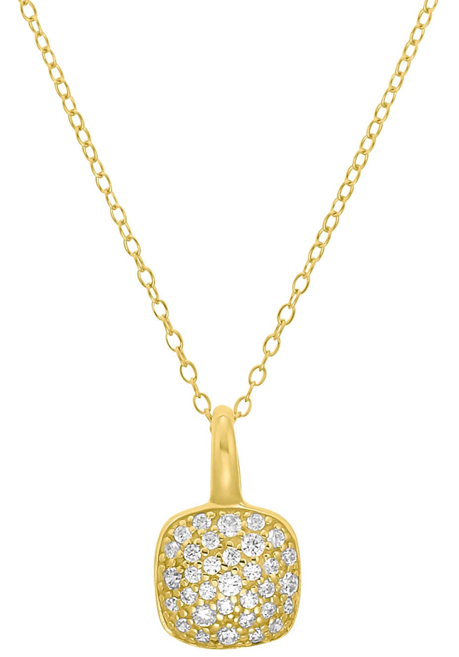 Amor Kette mit Anhänger »Gold Glitzersteinchen, 2022092«, mit Zirkonia (synth.)