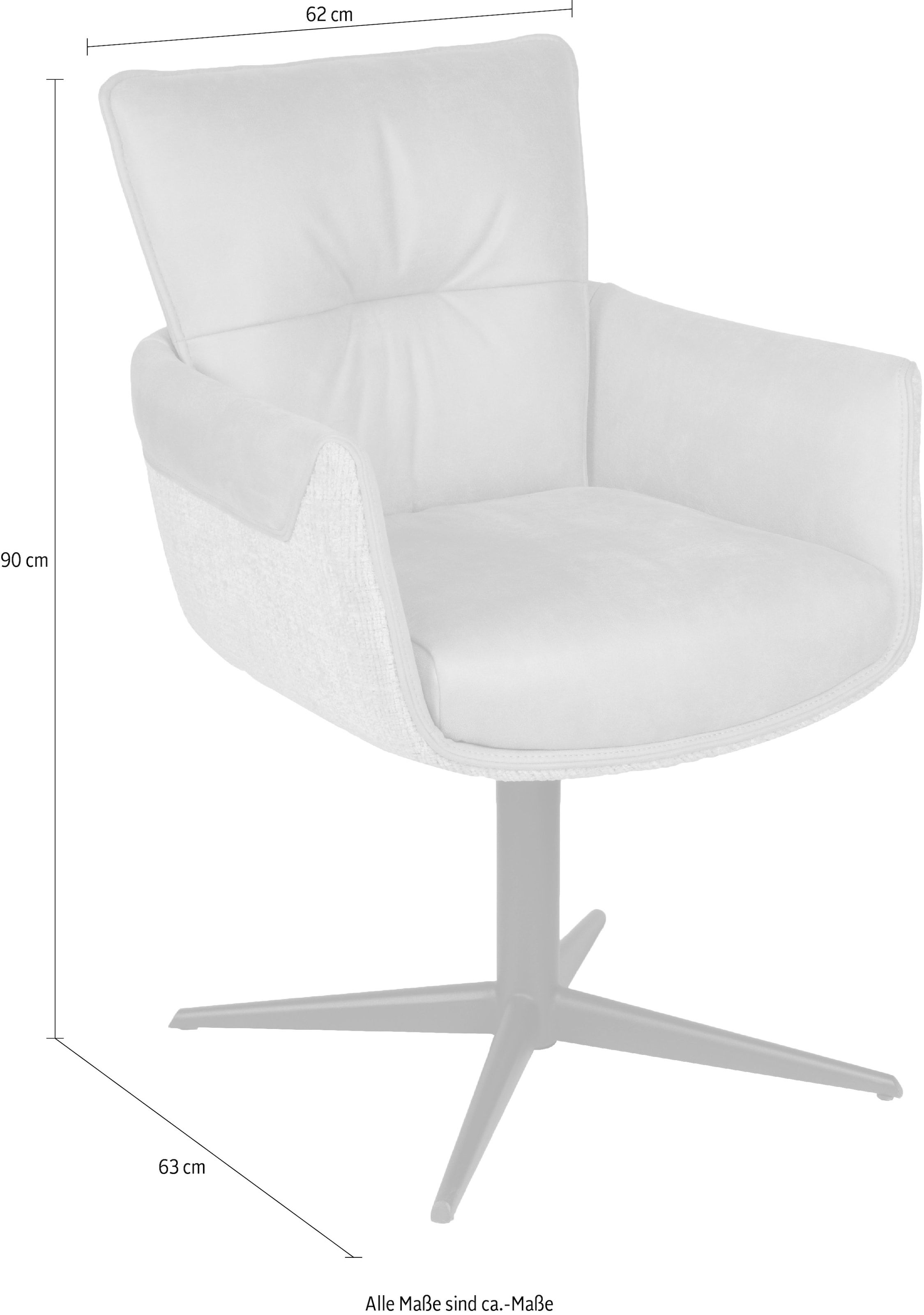 Home affaire Esszimmerstuhl »Milano« (Set) 2 Stk. Boucle | Kunstleder Drehstuhl Milano grey