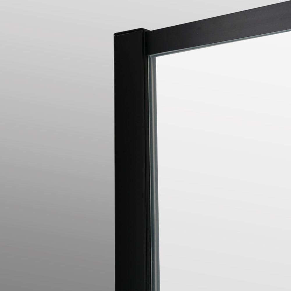 welltime Walk-in-Dusche »Black Blocks Frost«, gefrostetes Glas