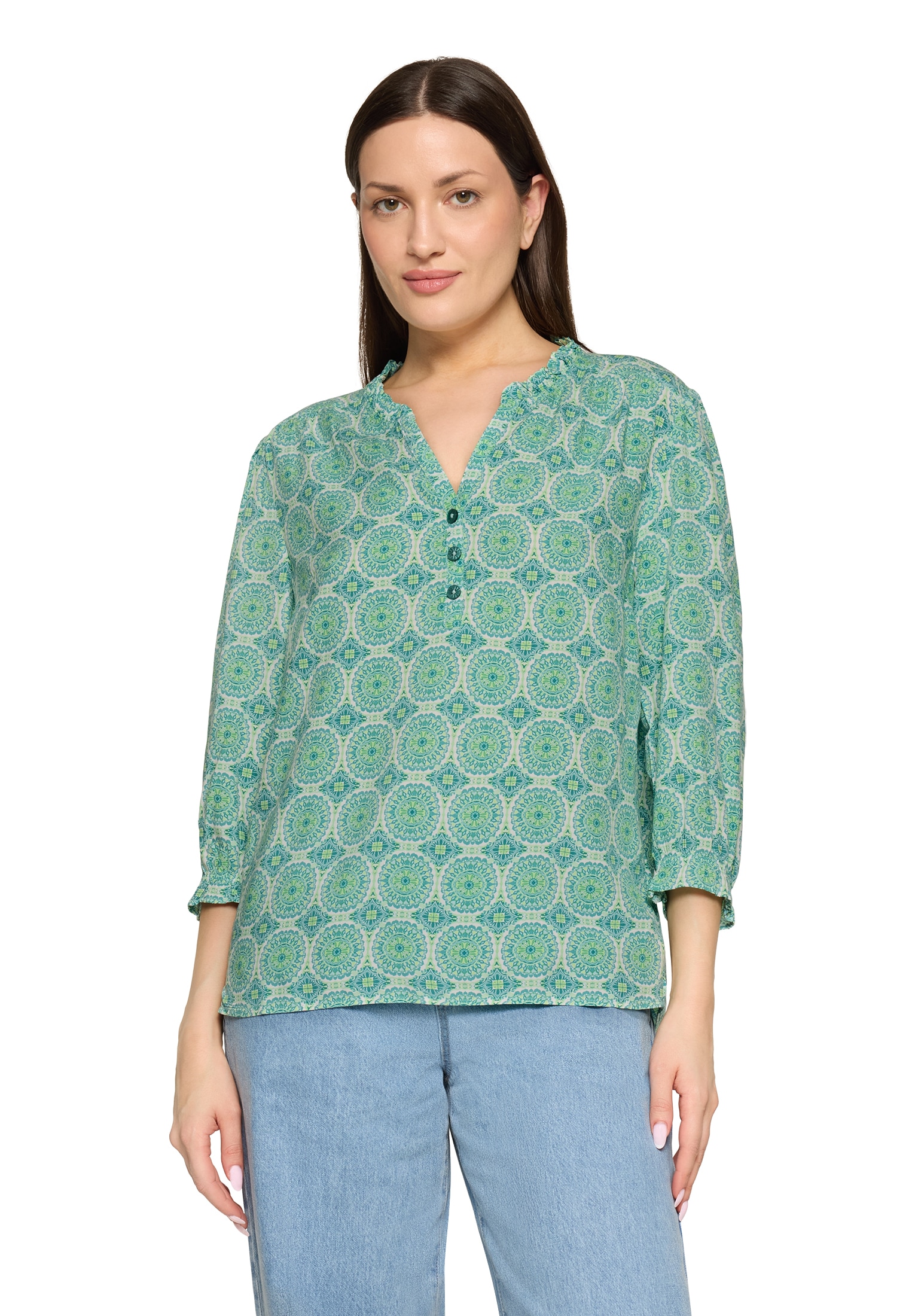 Cartoon Klassische Bluse »Casual-Bluse mit Raffung«