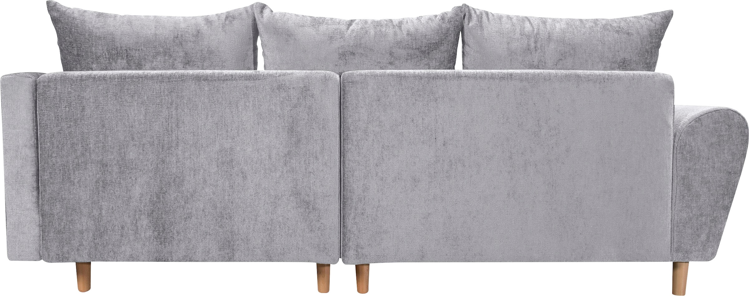 COLLECTION AB Ecksofa »Reims L-Form«, Ottomane beidseitig montierbar, inkl. Bettfunktion und Hocker