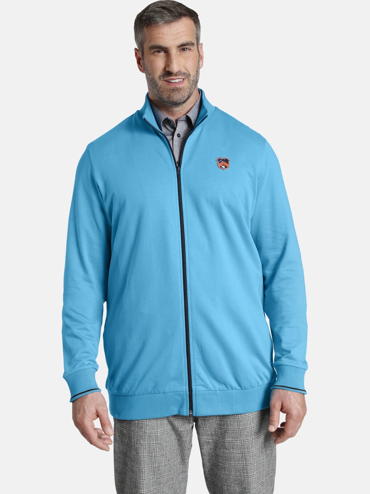 Charles Colby Sweatjacke »DUKE FLINT«, mit Stehkragen