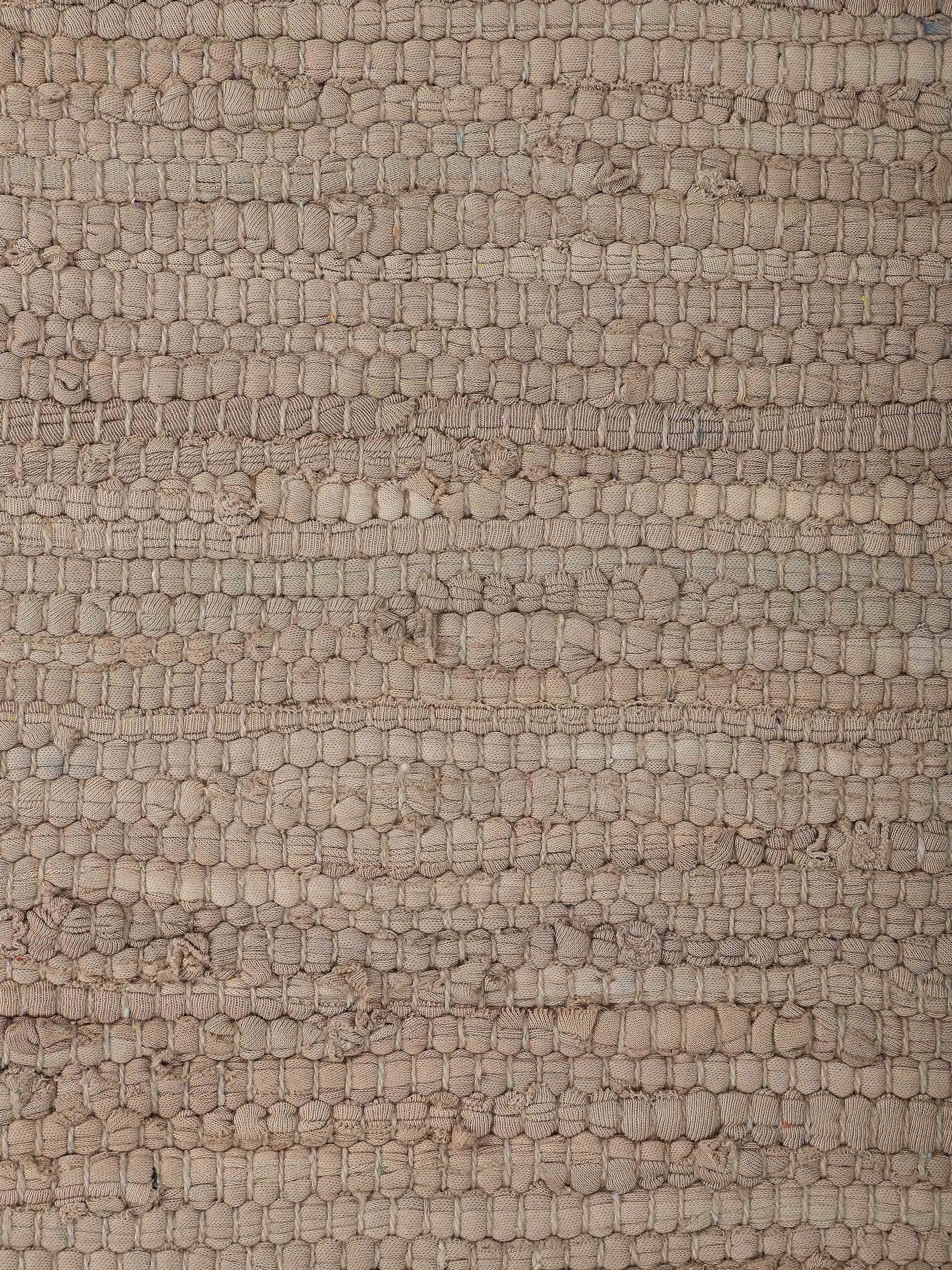 carpetfine Teppich »Kelim Chindi uni«, rechteckig, 5 mm Höhe, Wendeteppich, reine Baumwolle, handgewebt, Uni-Farben, mit Fransen