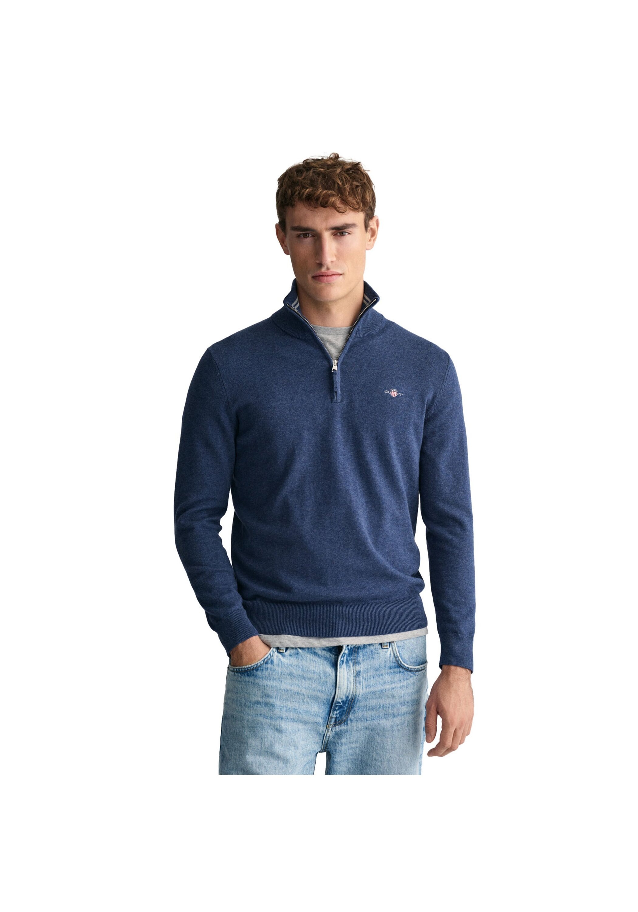 Gant Sweater »Strickpullover CLASSIC COTTON HALF ZIP«